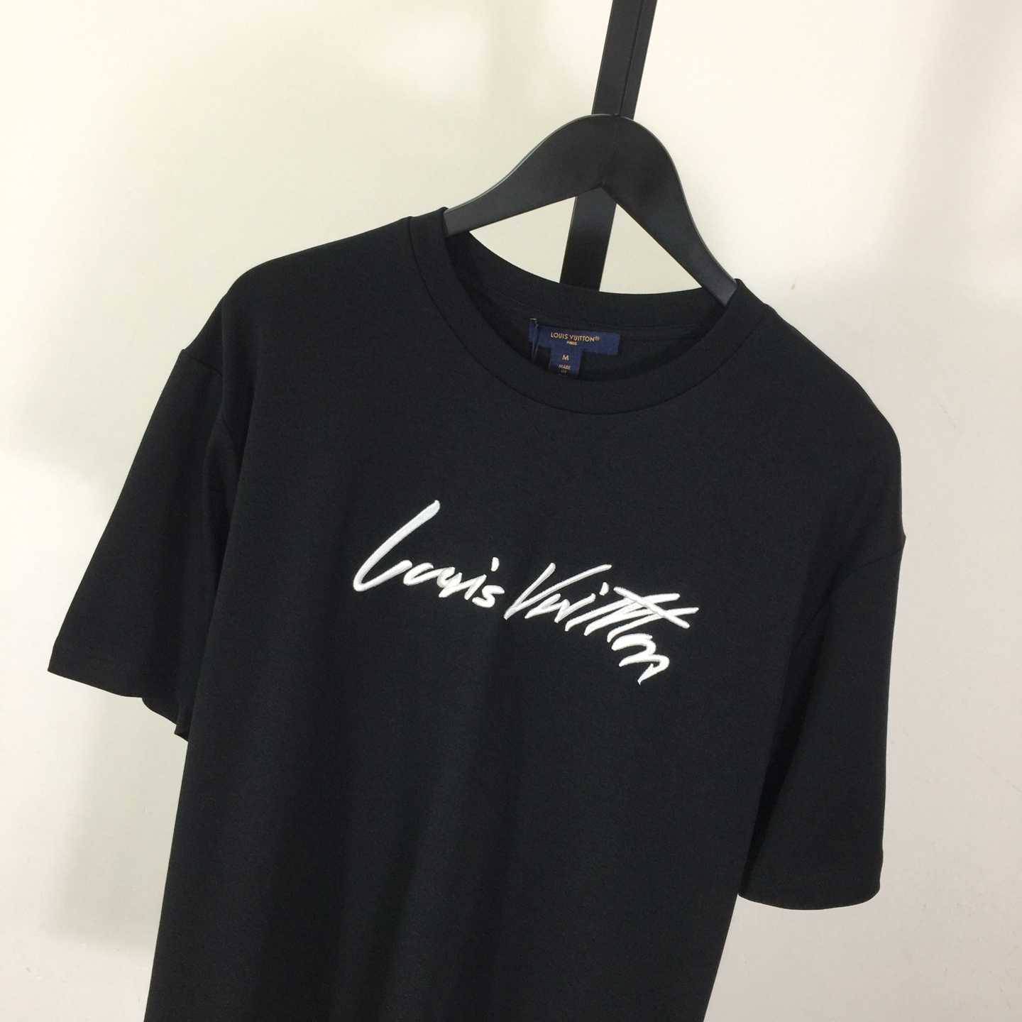 Louis Vuitton Cursive Signature T-Shirt - DesignerGu