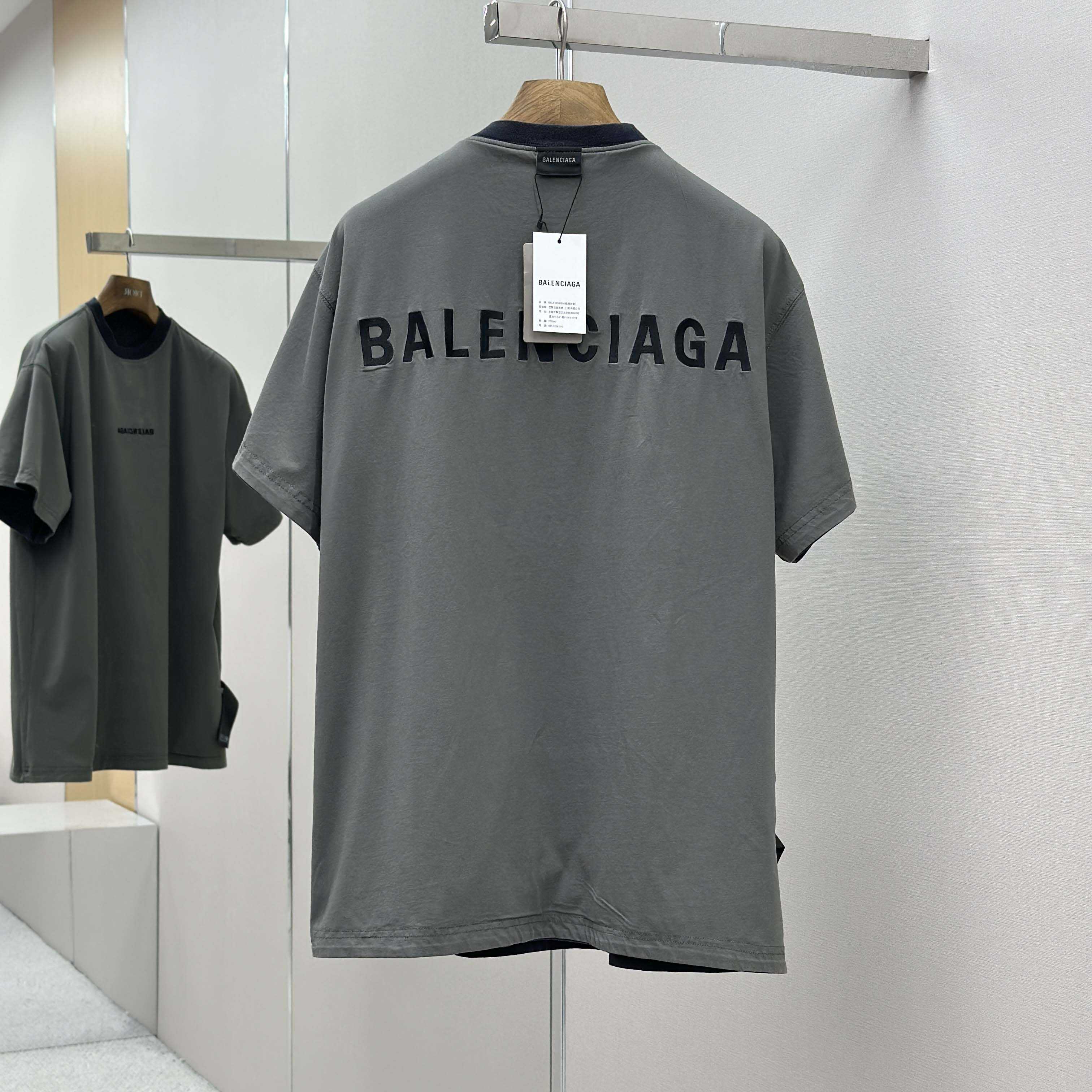 Balenciaga Back Reversible Oversized T-Shirt  - DesignerGu