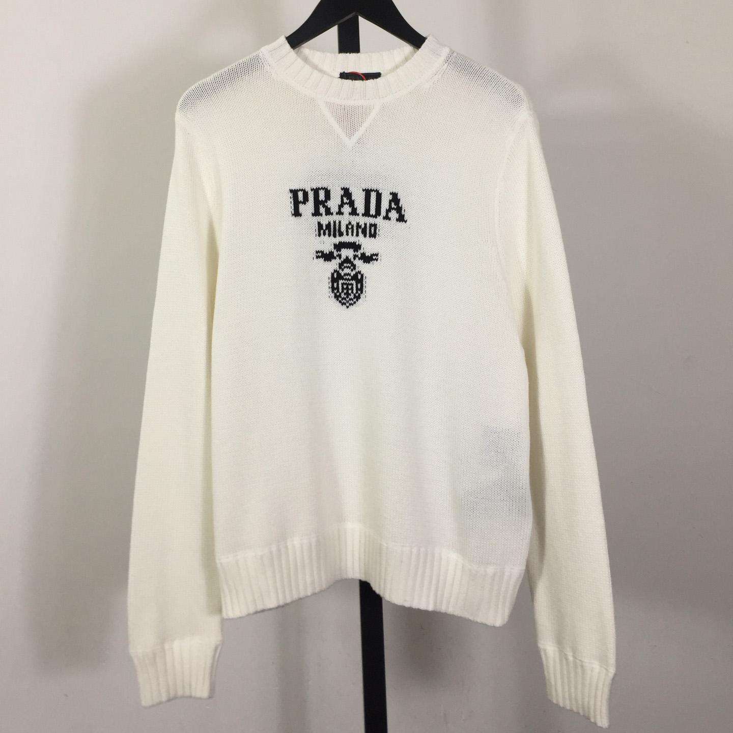 Prada Wool and cashmere crew-neck sweater - DesignerGu