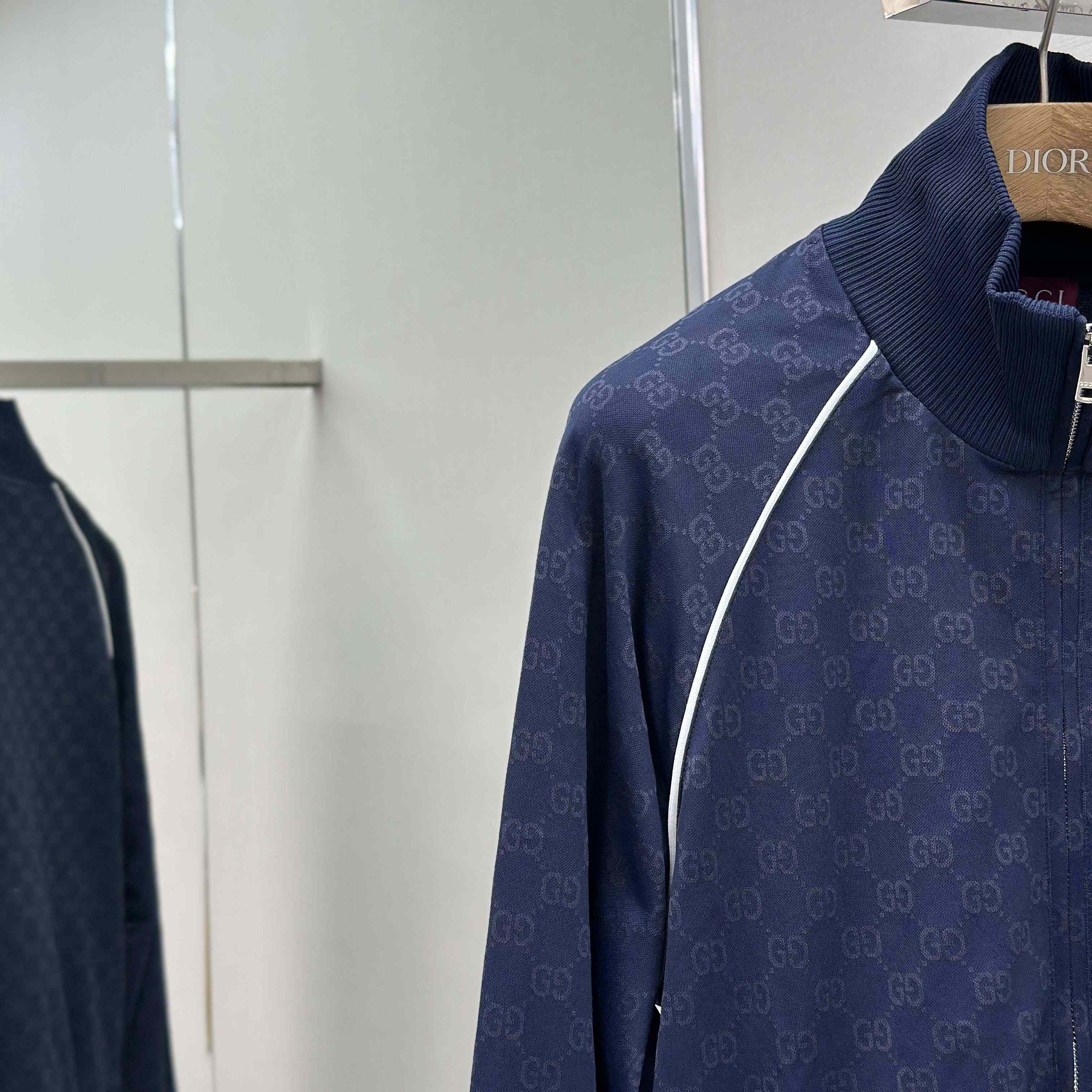 Gucci GG Jersey Jacquard Zip Jacket - DesignerGu