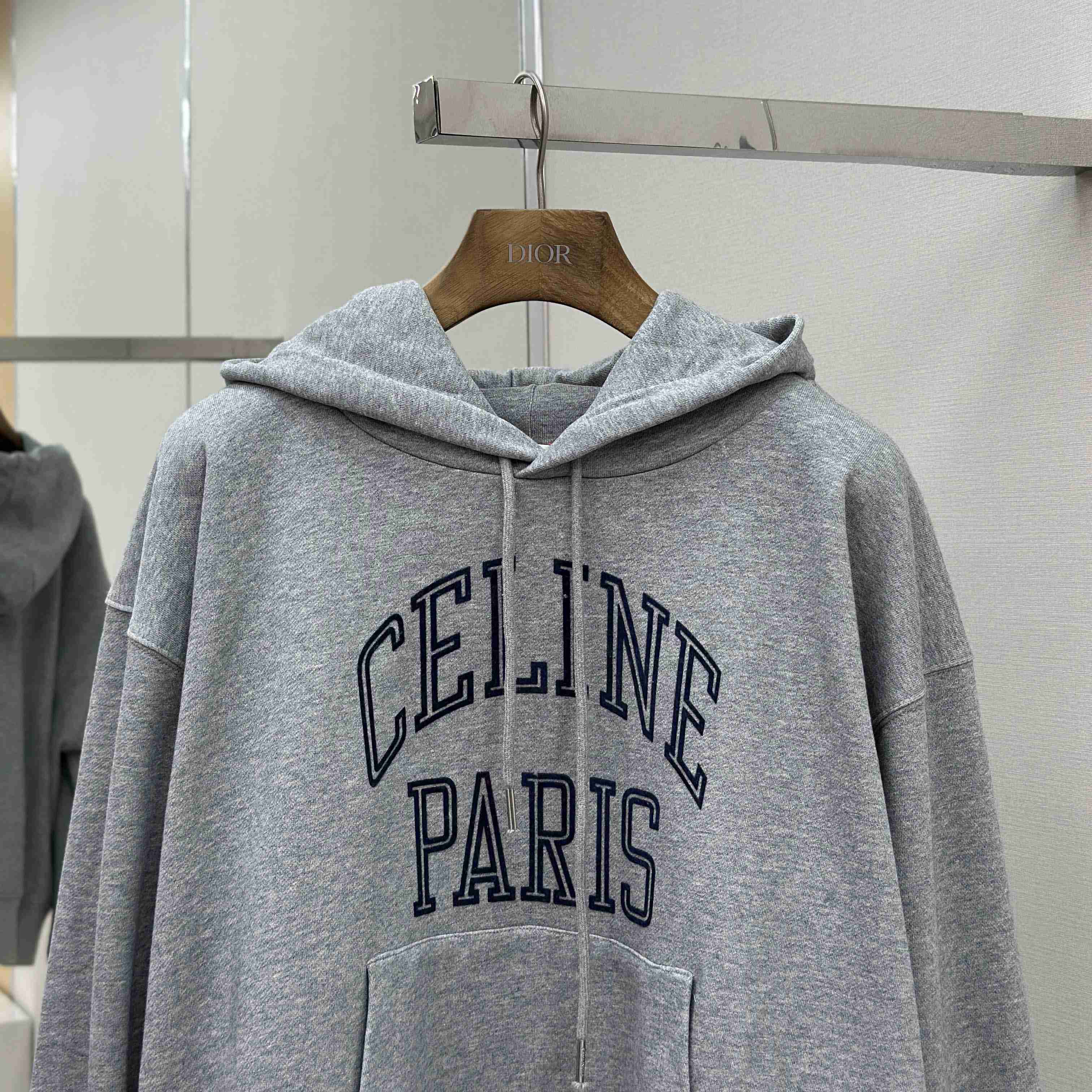 Celine Loose Hoodie In Cotton Fleece - DesignerGu