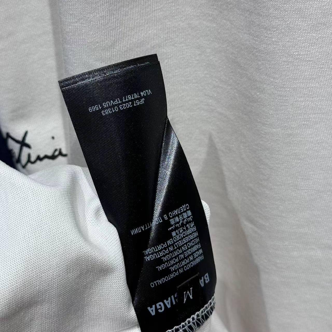 Balenciaga Banana Raglan Oversized T-Shirt In Dirty White And Blue Dry Jersey - DesignerGu