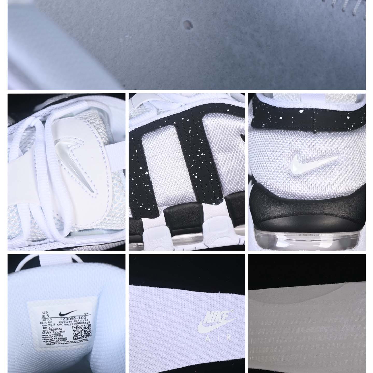 Nike Air More Uptempo “White Gum” Pippen Retro High-Top Basketball Shoes FZ3055-100 - DesignerGu