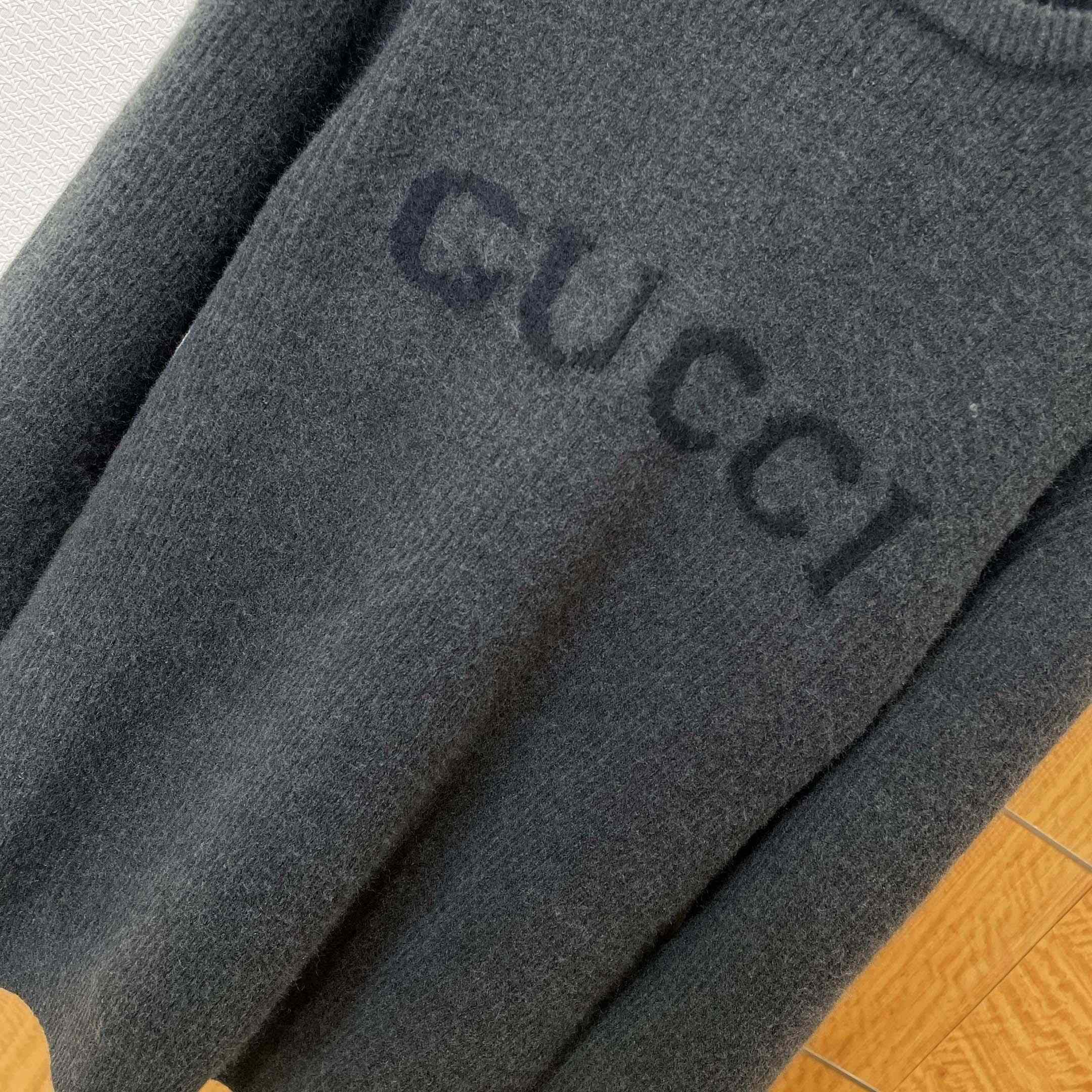 Gucci Wool Cashmere Rib Knit Sweater - DesignerGu
