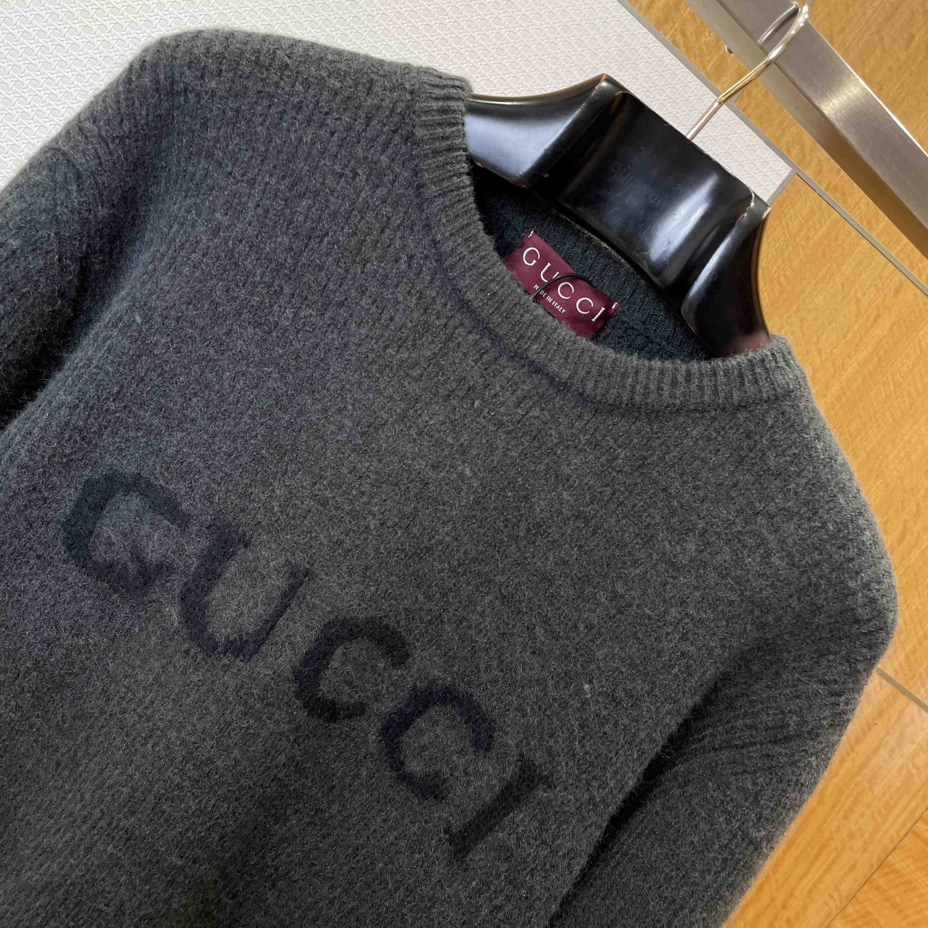 Gucci Wool Cashmere Rib Knit Sweater - DesignerGu