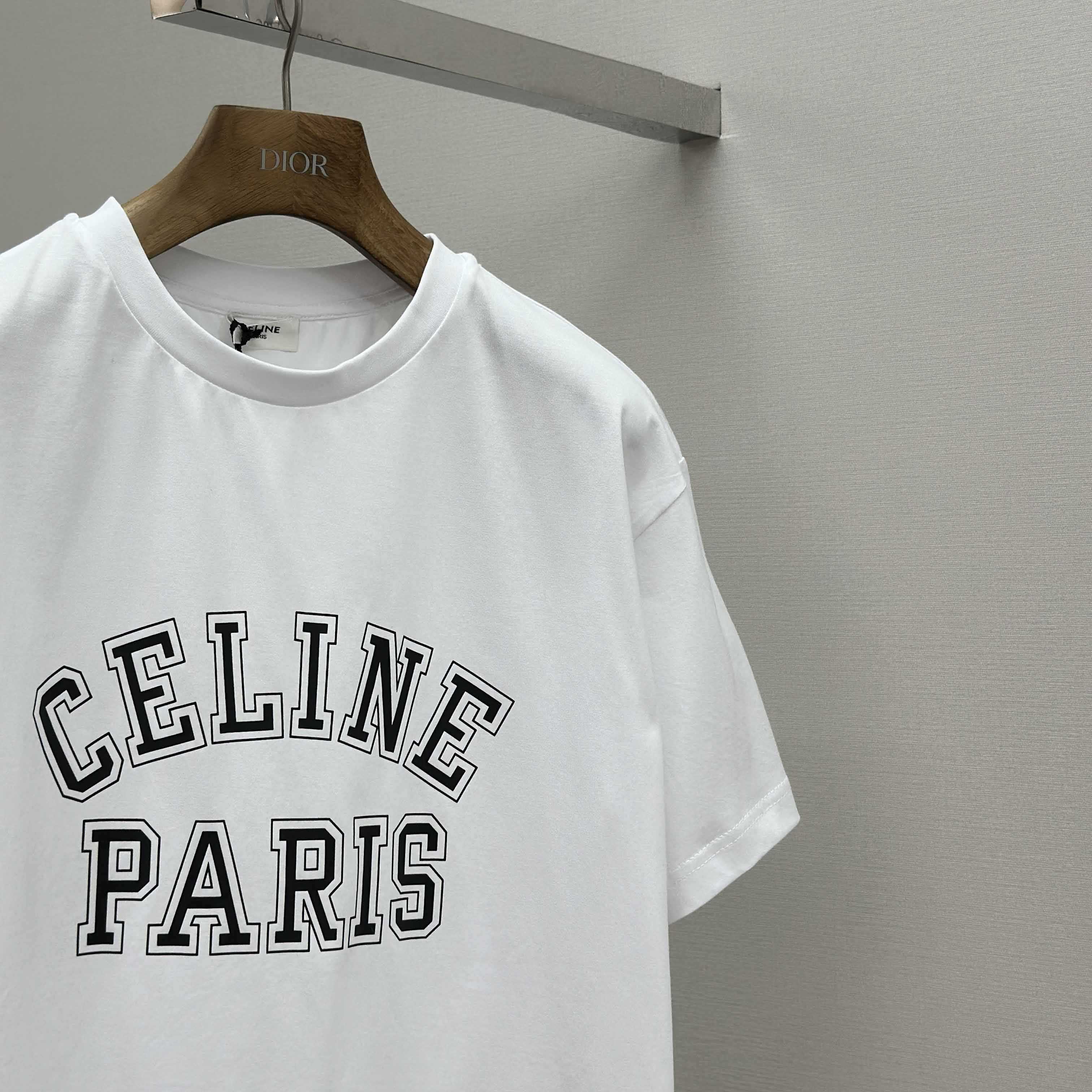 Celine Loose T-shirt In Cotton Jersey - DesignerGu