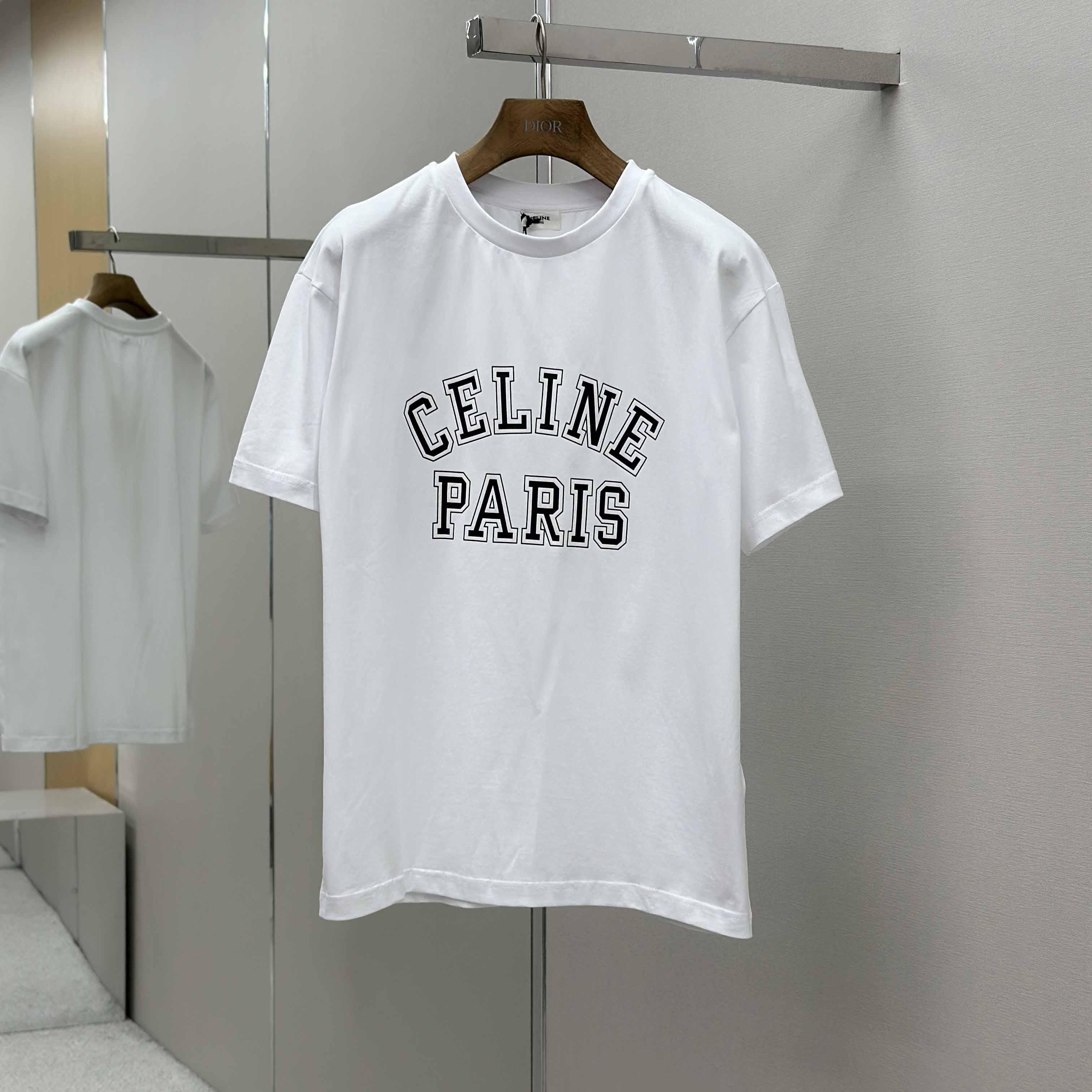 Celine Loose T-shirt In Cotton Jersey - DesignerGu