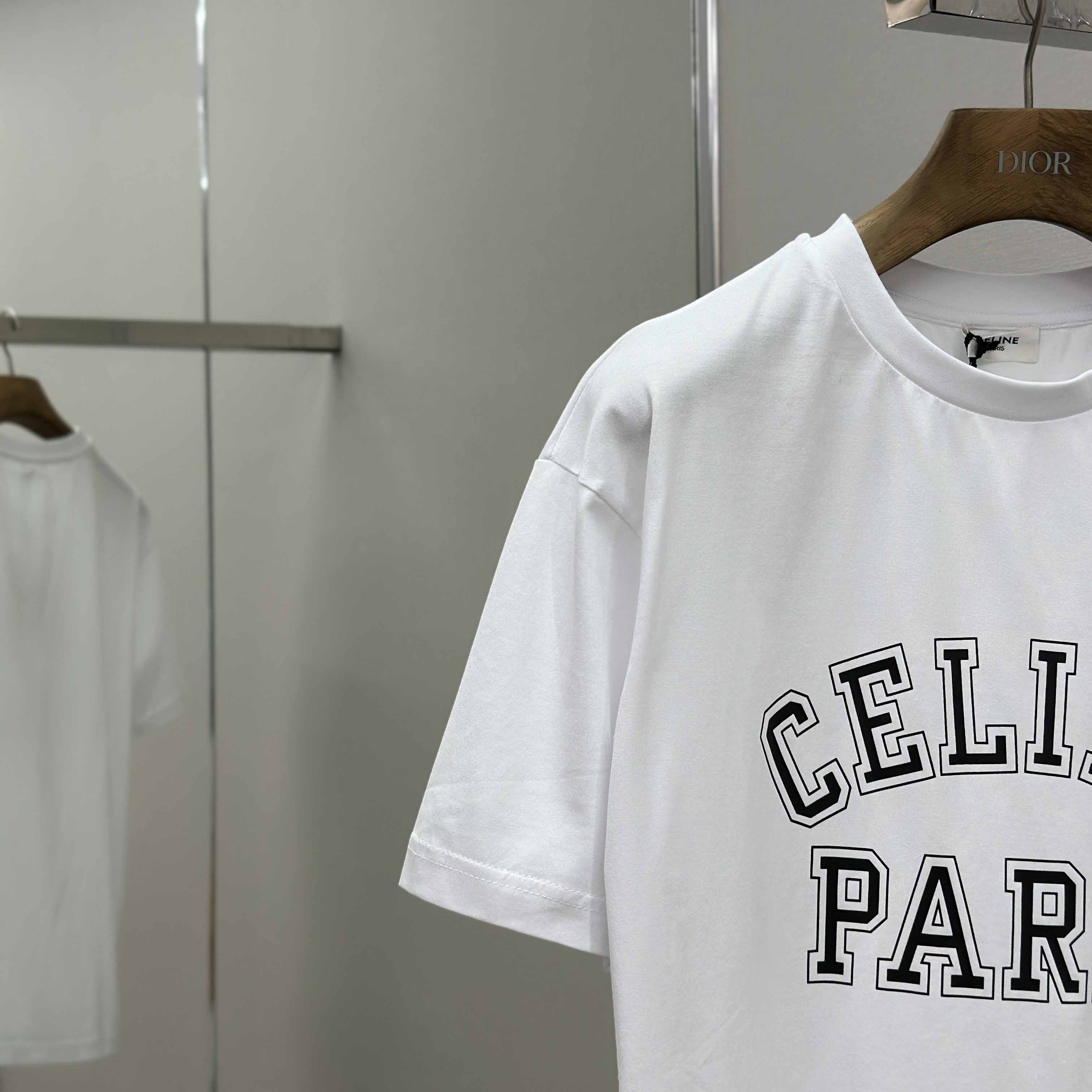 Celine Loose T-shirt In Cotton Jersey - DesignerGu