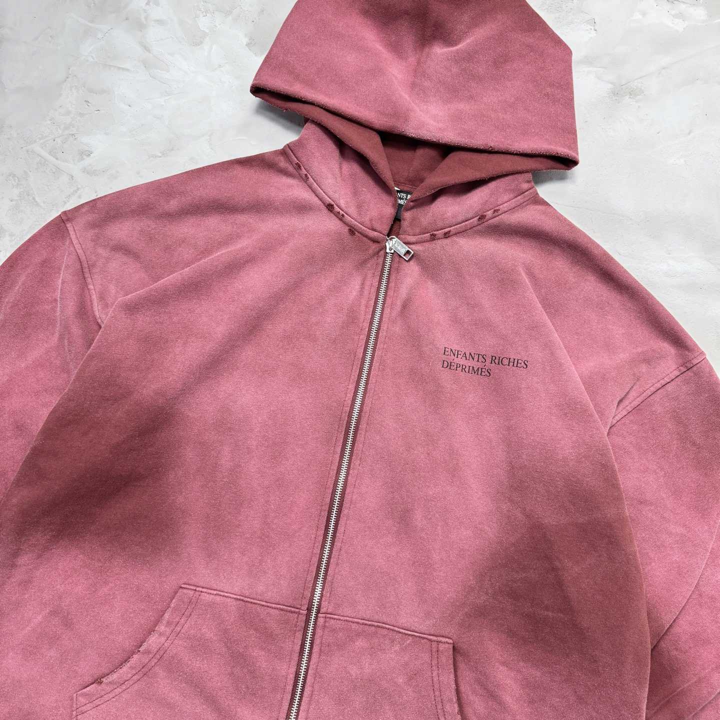 Enfants Riches Déprimés Cotton Jersey Zip-Up Hoodie - DesignerGu