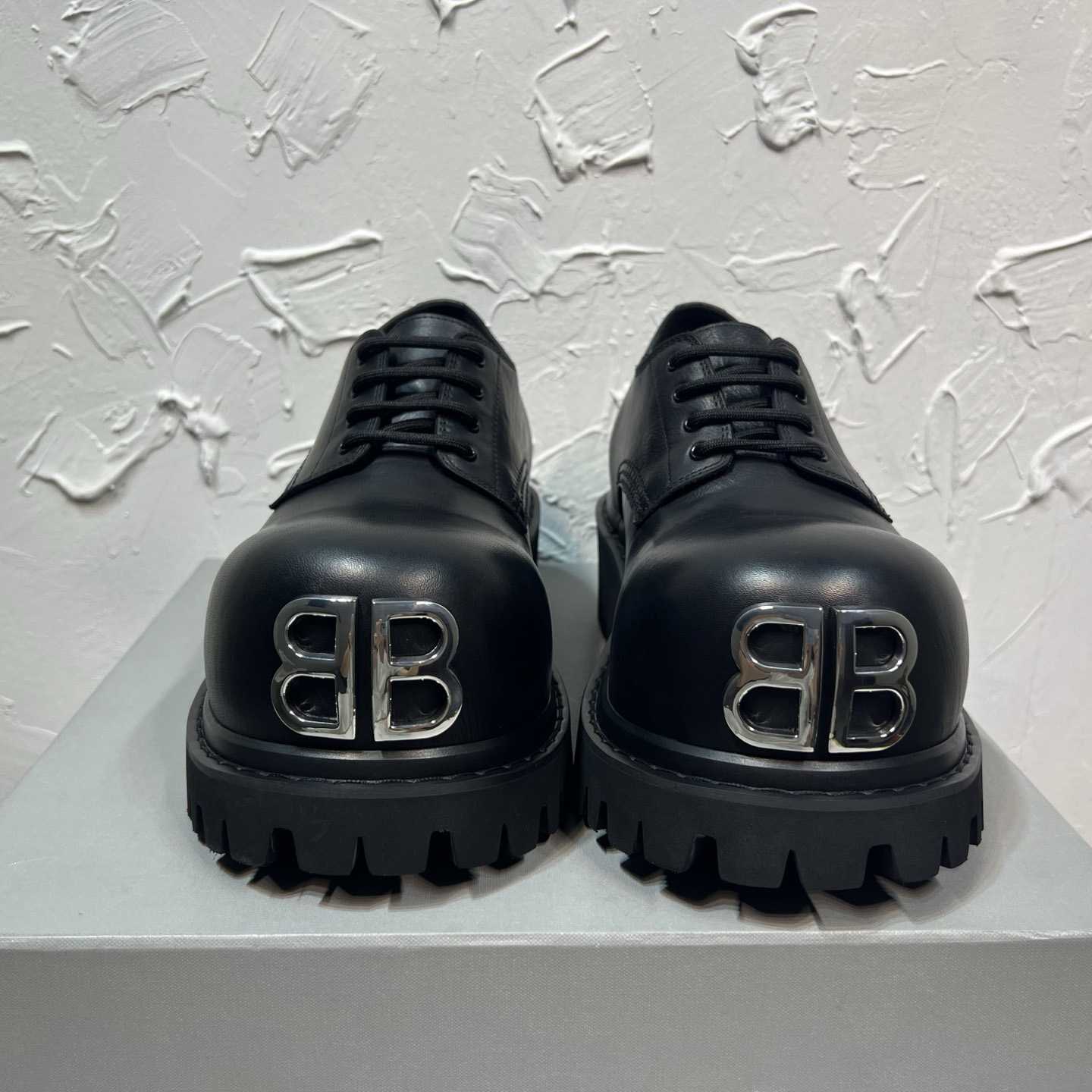 Balenciaga Stomper Derby In Black - DesignerGu