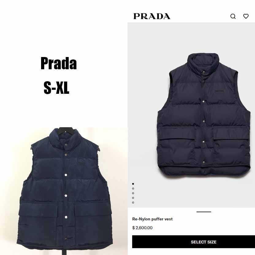Prada Re-Nylon Puffer Vest - DesignerGu