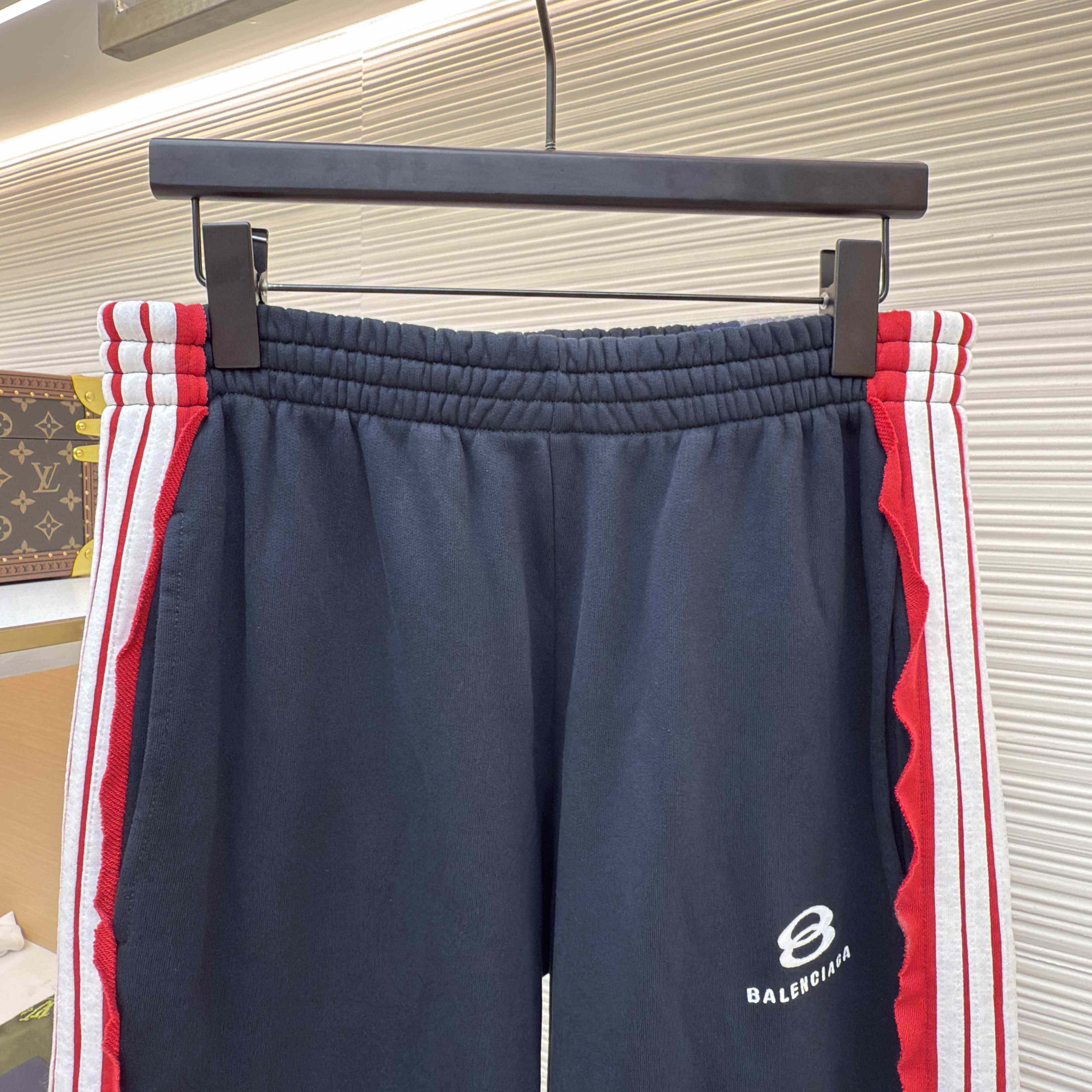 Balenciaga Cut-Up Oversized Sweatpants In Faded Black And White Dry Fleece - DesignerGu