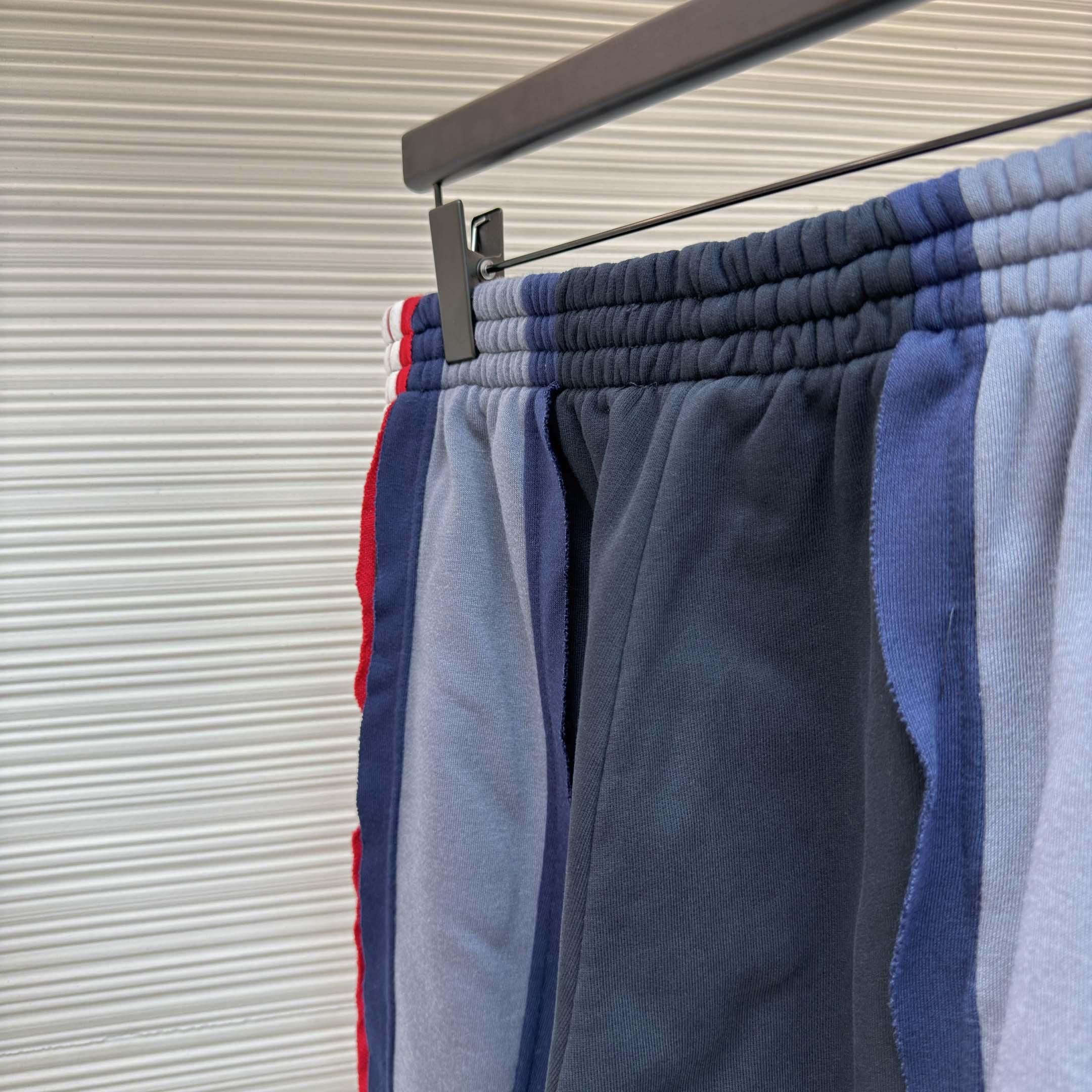 Balenciaga Cut-Up Oversized Sweatpants In Faded Black And White Dry Fleece - DesignerGu