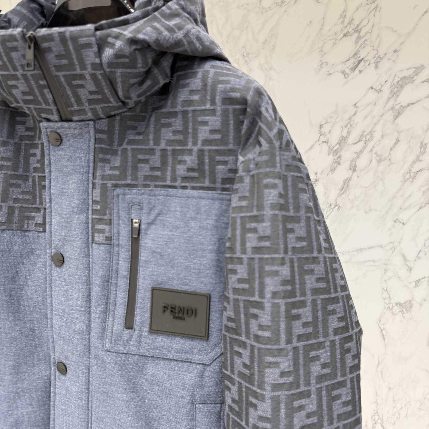 Fendi 'FF Denim Tech' Padded Jacket - DesignerGu