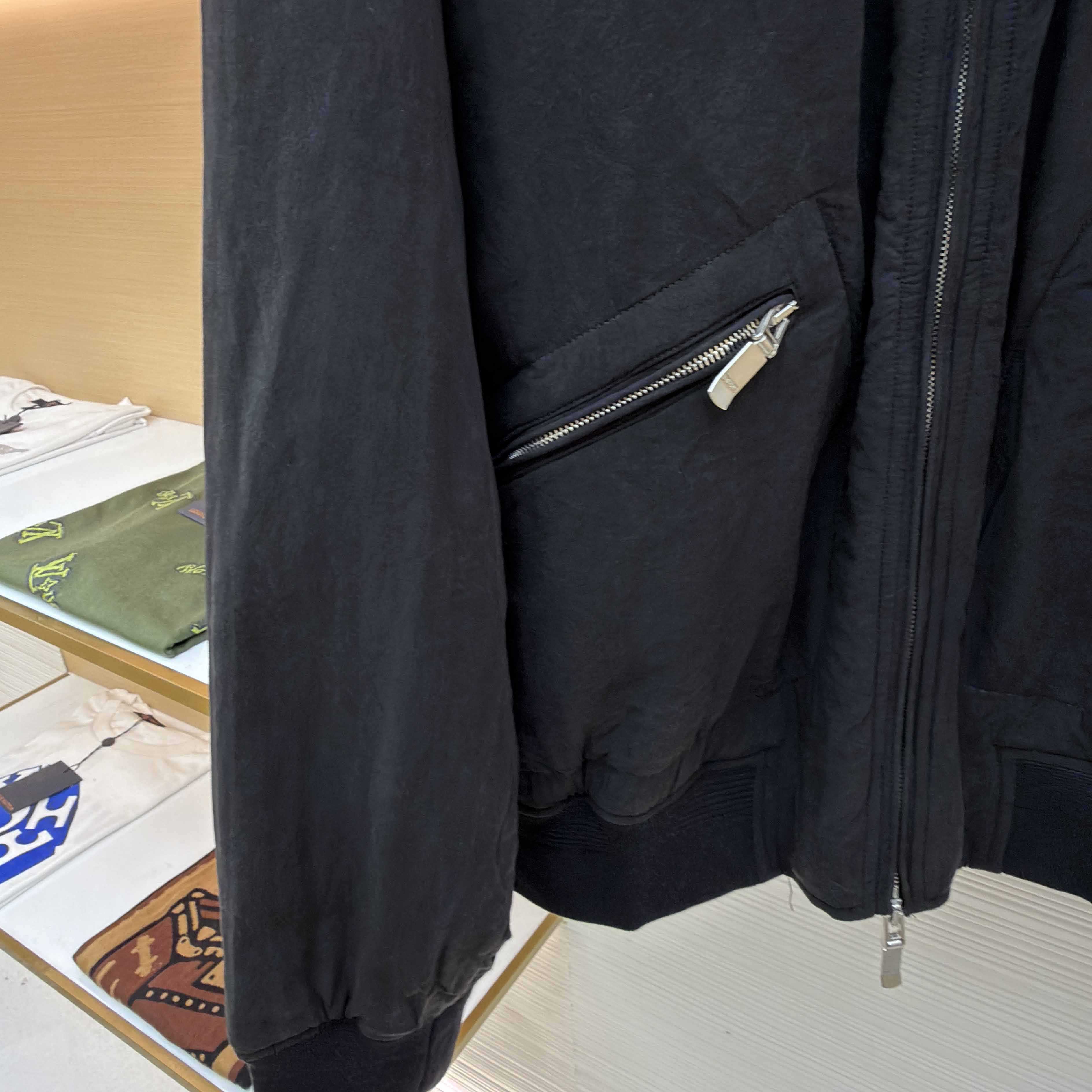 Dior x Stone Island Habotai Silk Blend Bomber Jacket Black  - DesignerGu