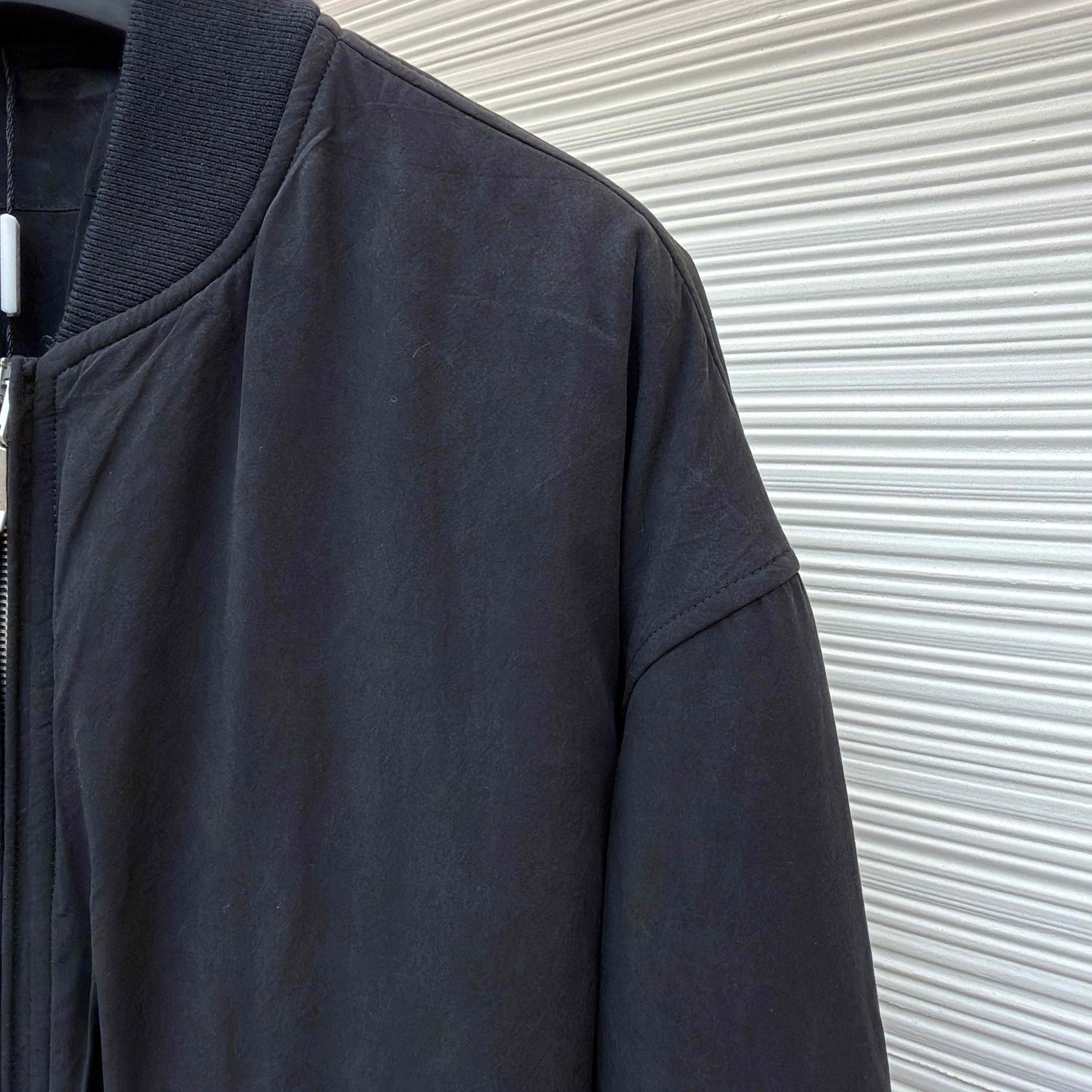 Dior x Stone Island Habotai Silk Blend Bomber Jacket Black  - DesignerGu