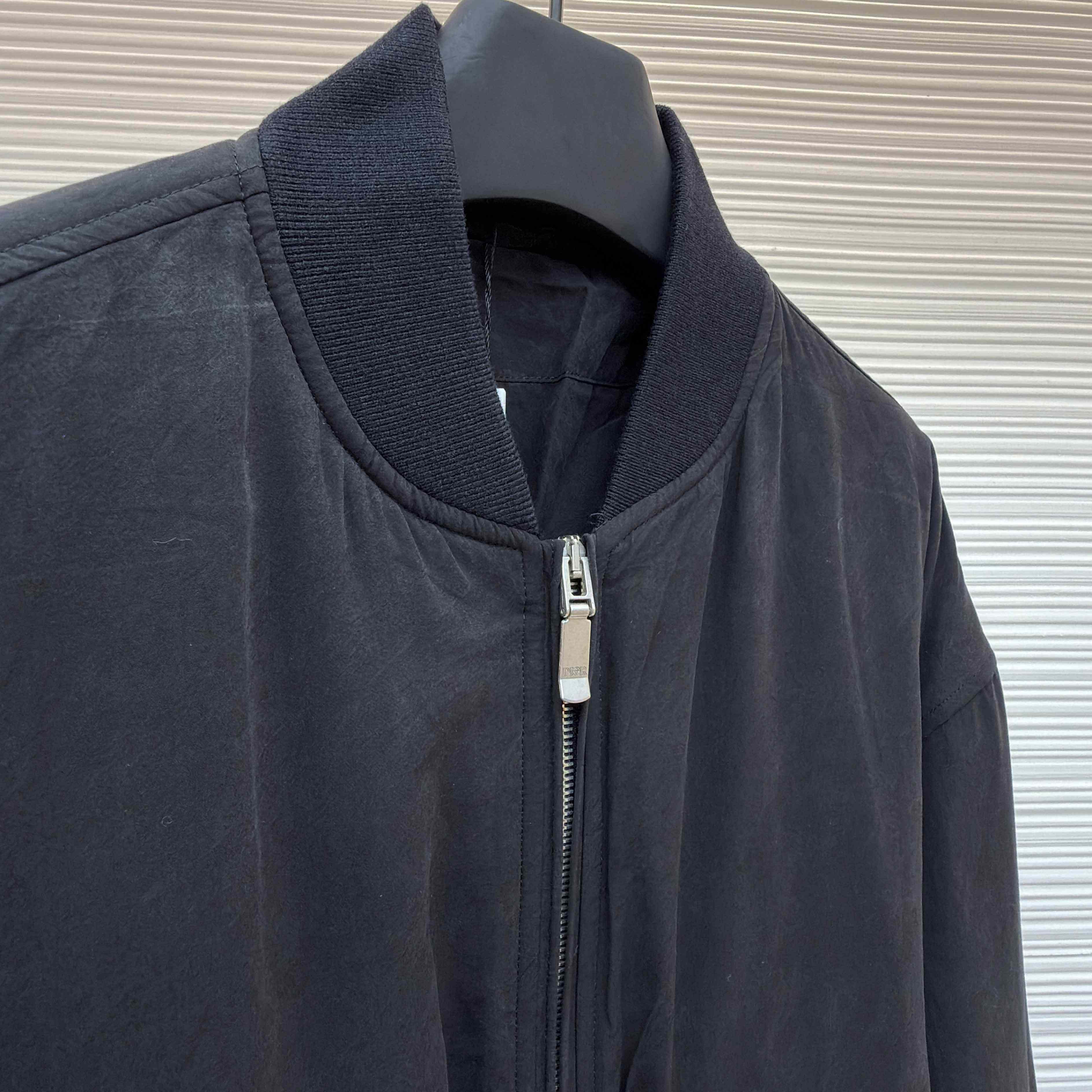 Dior x Stone Island Habotai Silk Blend Bomber Jacket Black  - DesignerGu