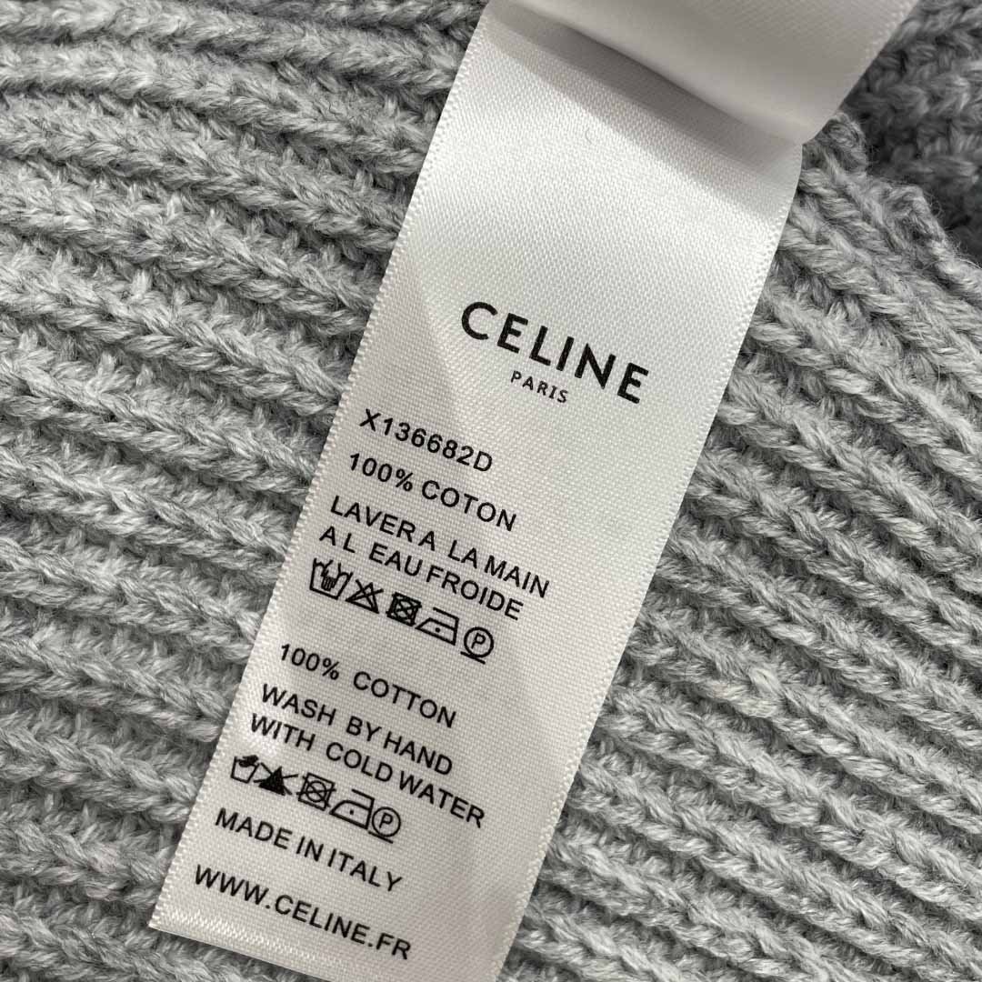 Celine Hooded Sweater In Ribbed Wool - DesignerGu