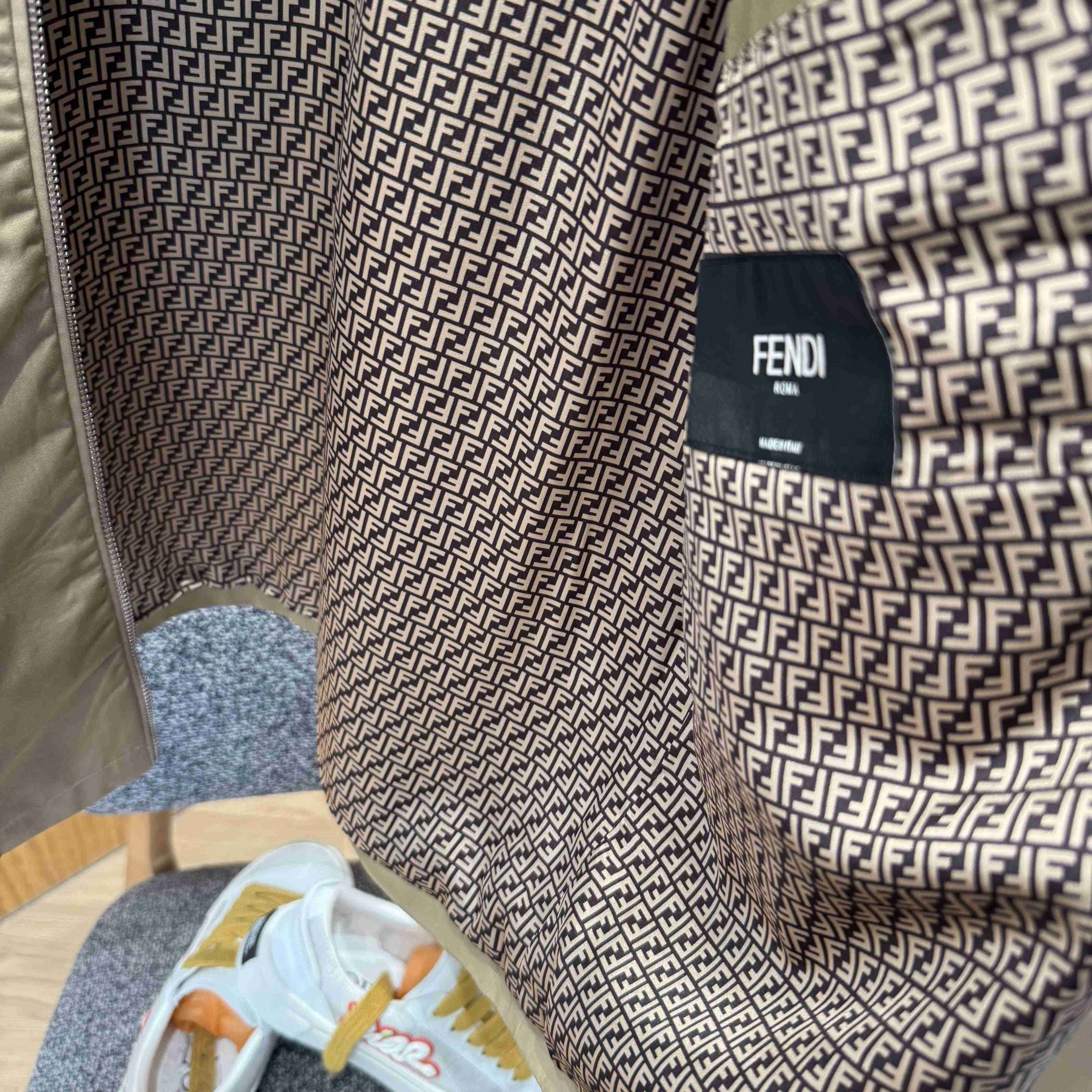 Fendi Beige Gabardine Blouson - DesignerGu