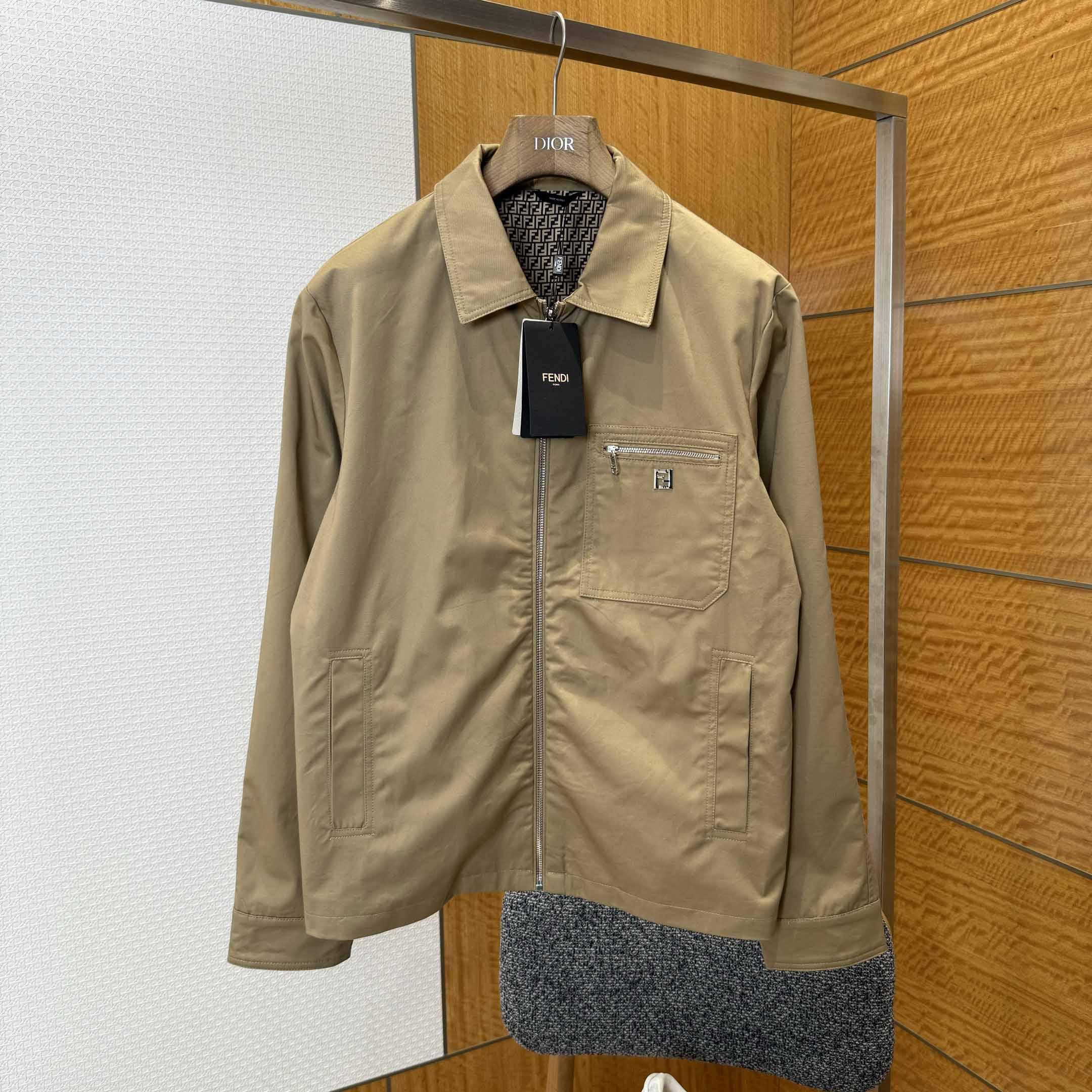 Fendi Beige Gabardine Blouson - DesignerGu