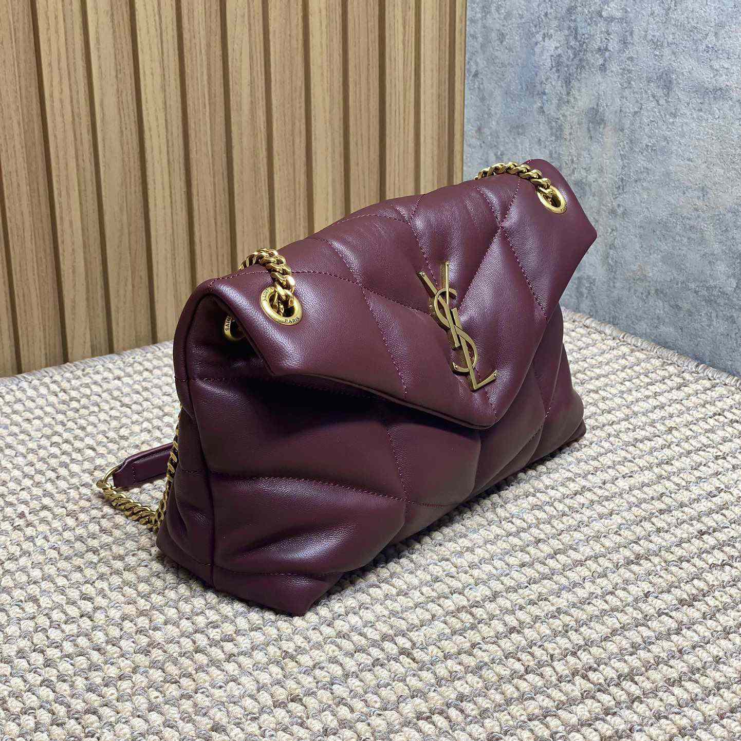 Saint Laurent Puffer Medium In Shiny Leather - DesignerGu