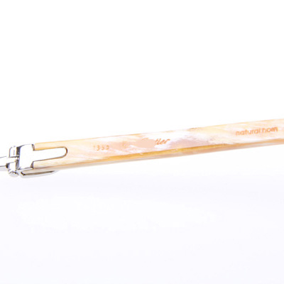 Cartier CT_3524012 White Buffalo Eyeglasses In Silver - DesignerGu