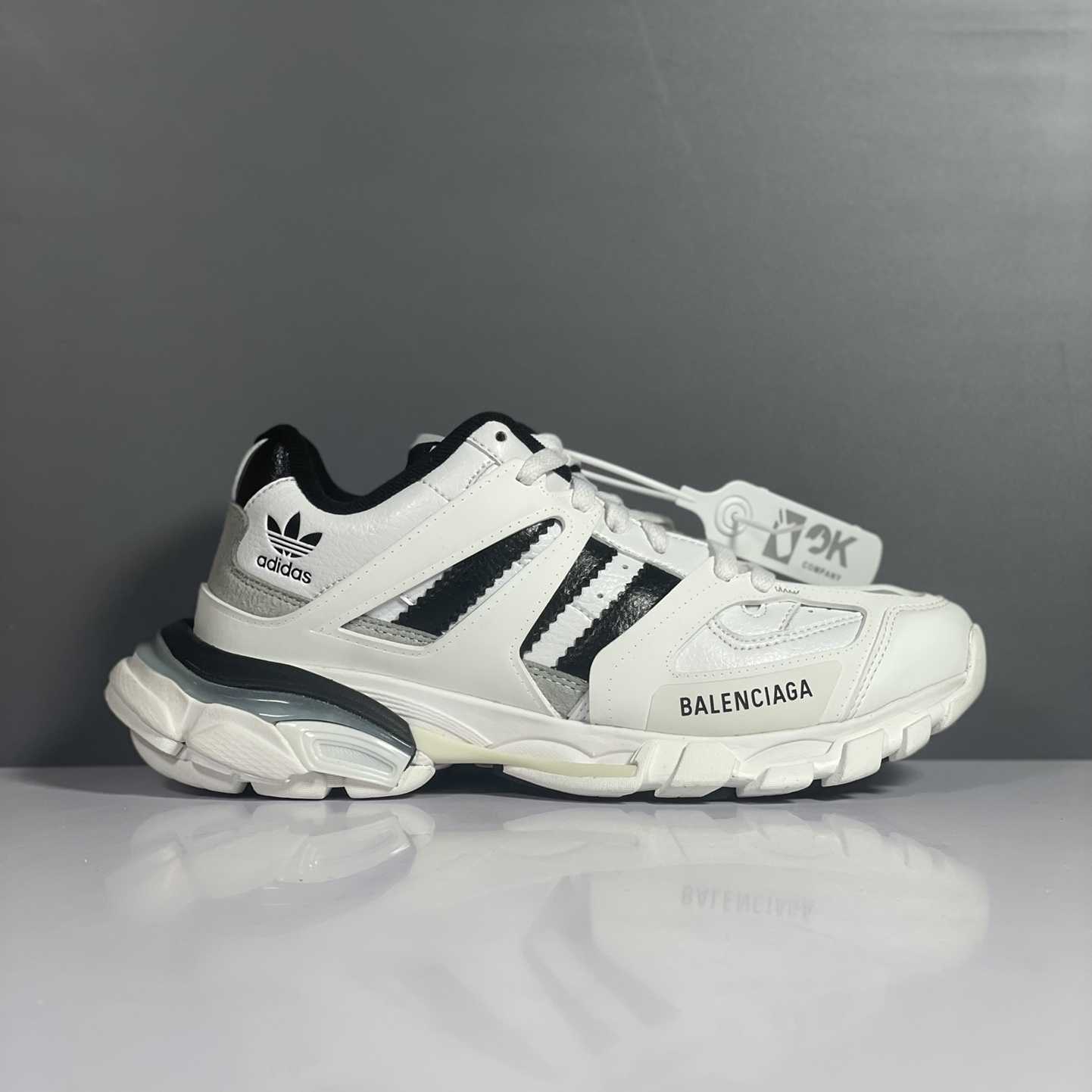 Adidas x Balenciaga Track Sneaker 'White Black' - DesignerGu