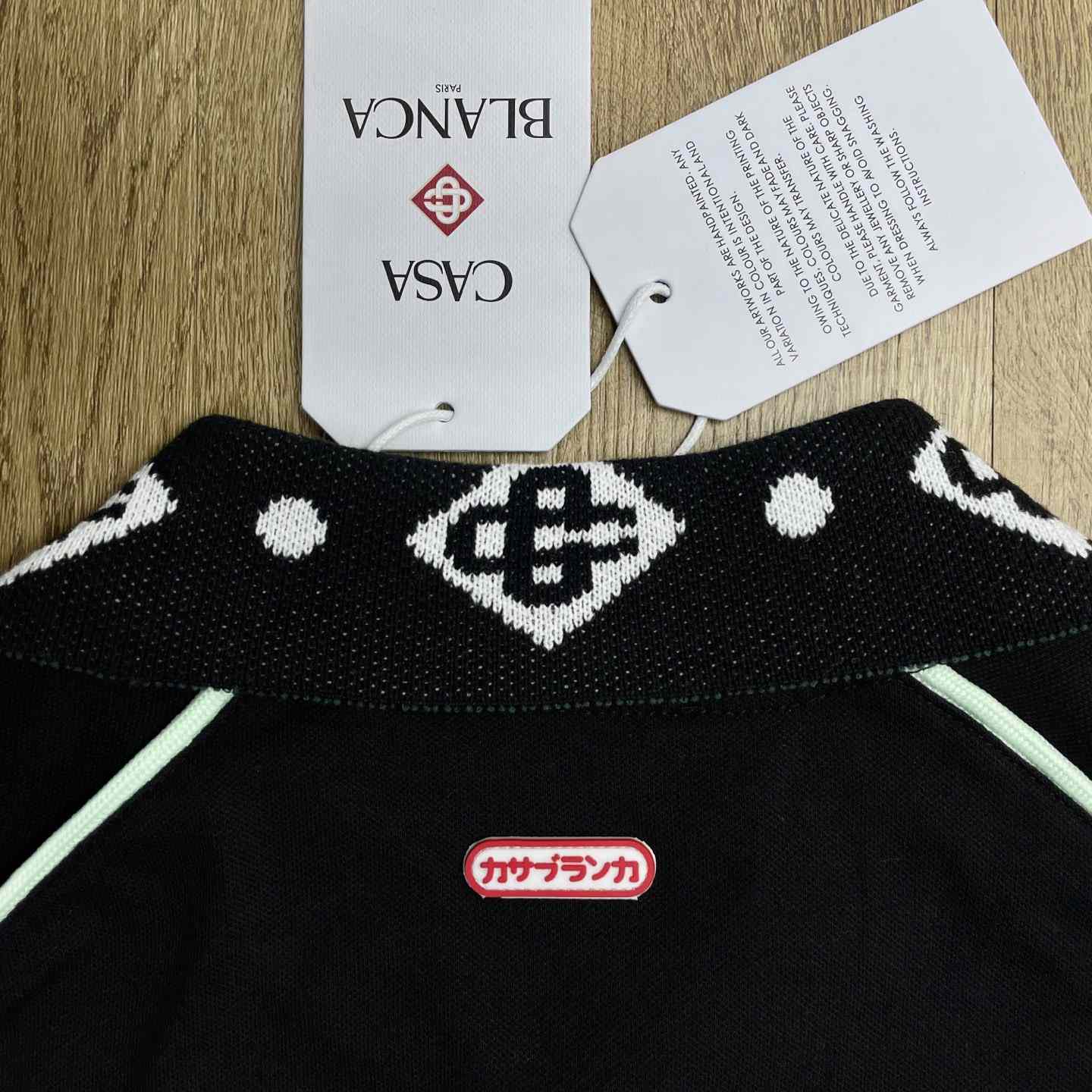 Casablanca Chenille Collar Raglan Polo Shirt   c1107 - DesignerGu