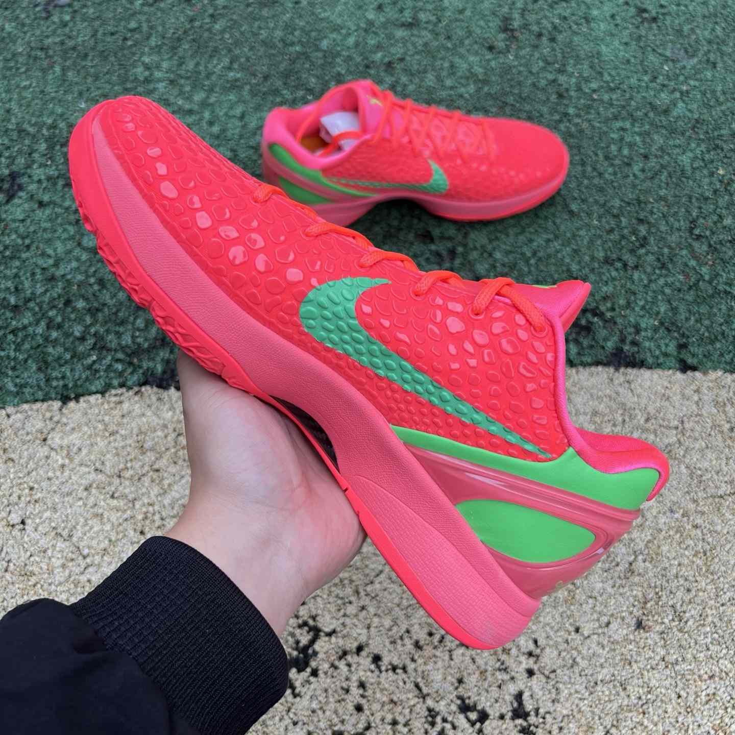 Nike Zoom Kobe 6 Protro “Reverse All-Star” Custom Basketball Shoes Red/Green  - DesignerGu