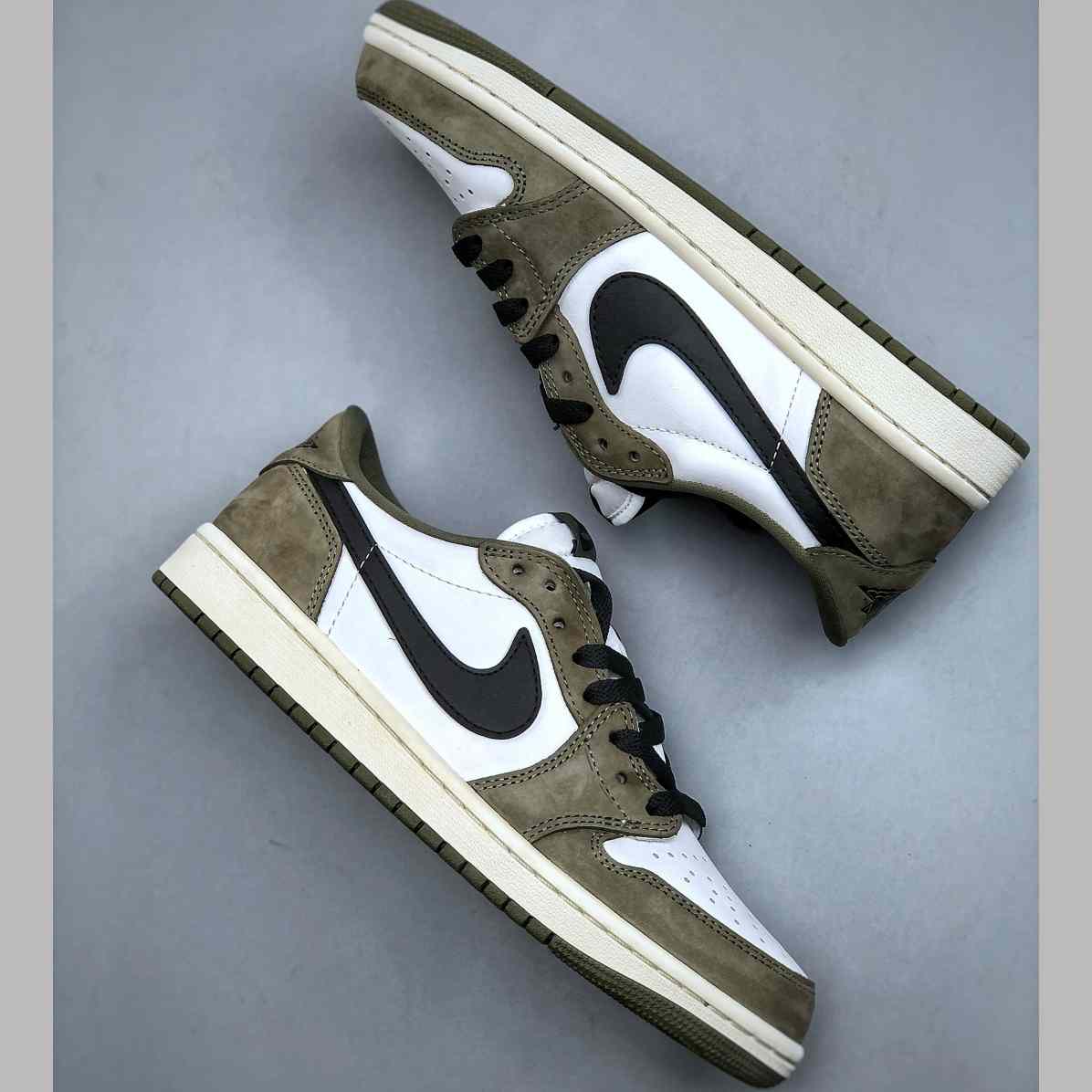Air Jordan 1 Low OG “Medium Olive” HQ6998-200 - DesignerGu