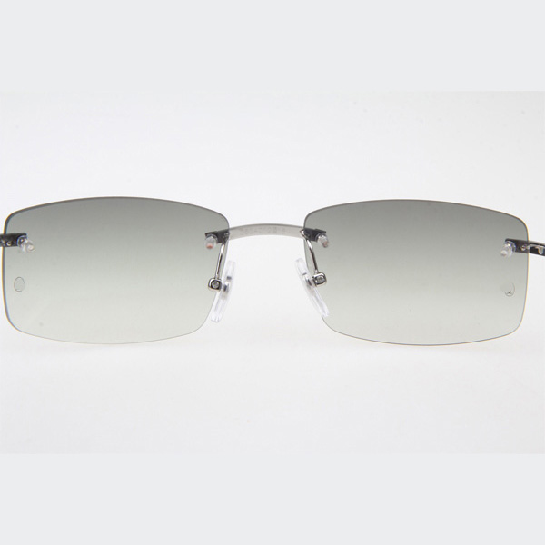 Cartier CT_3524012 White Buffalo Sunglasses In Silver Grey - DesignerGu