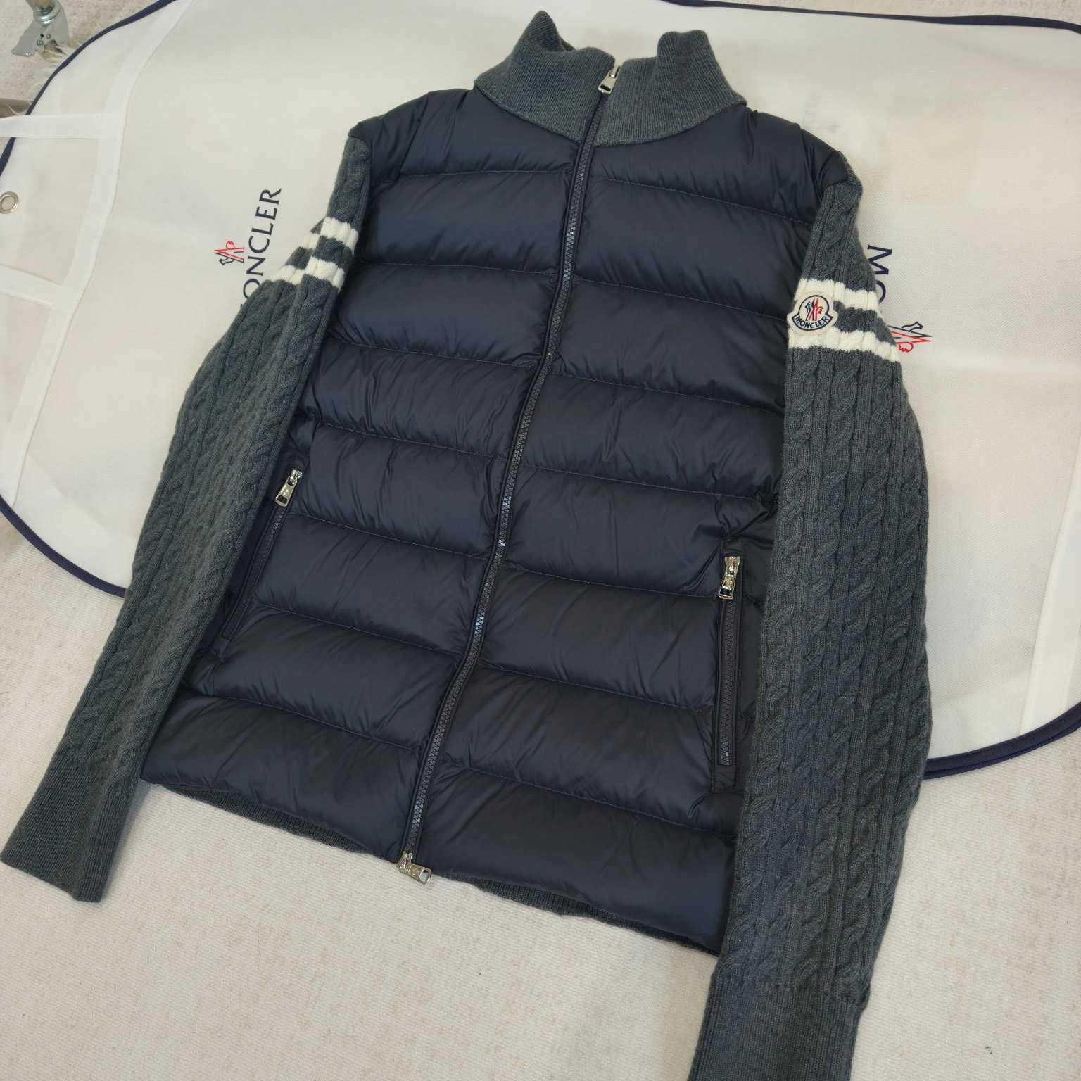 Moncler Padded Wool Zip-Up Cardigan - DesignerGu