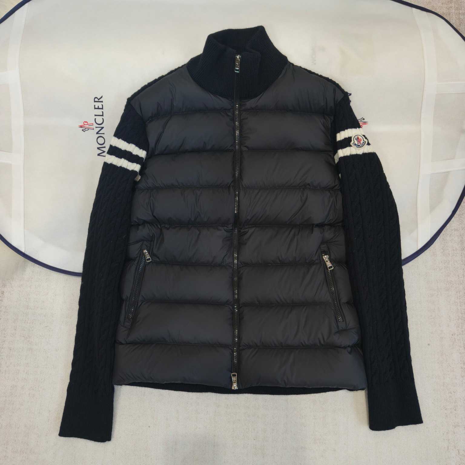 Moncler Padded Wool Zip-Up Cardigan - DesignerGu