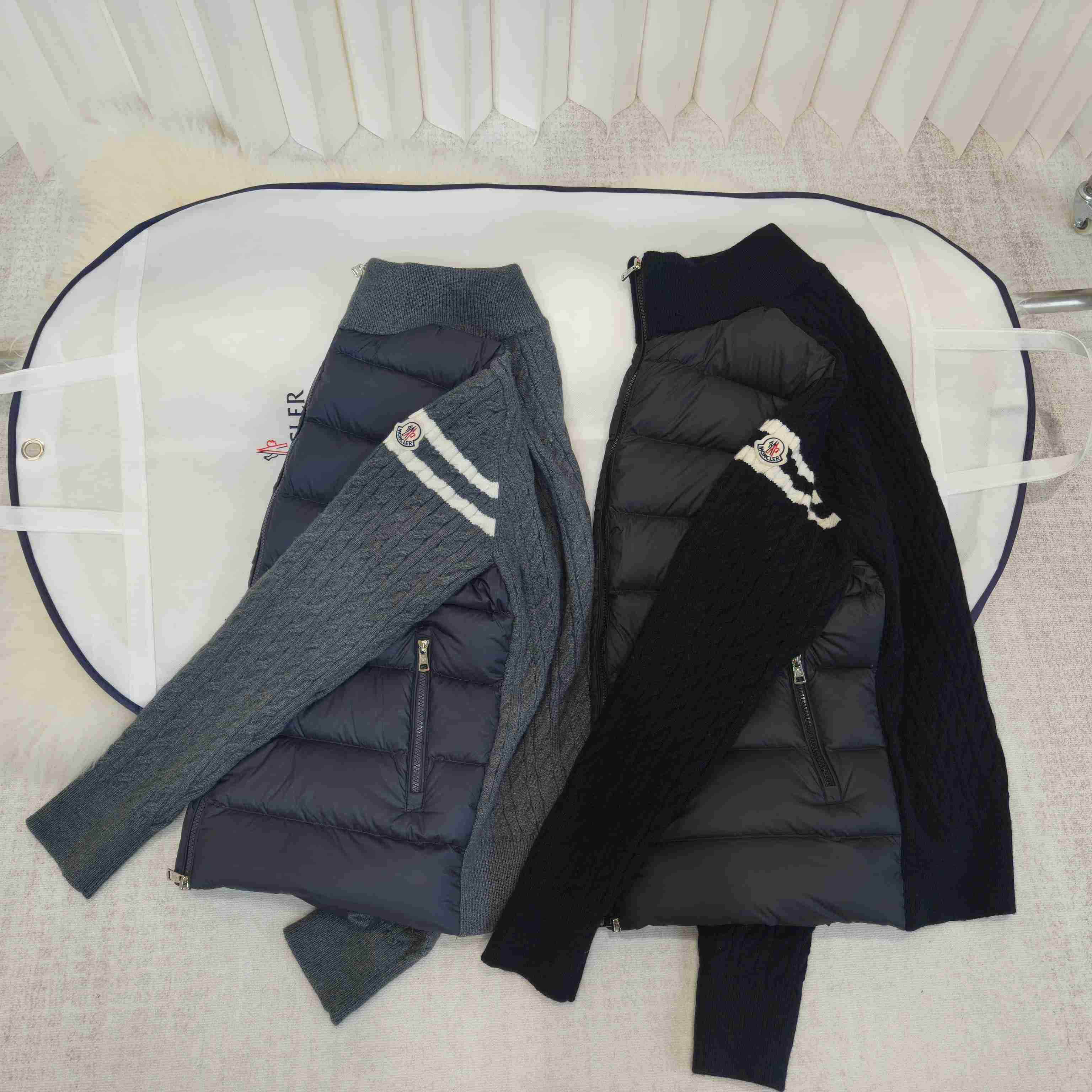 Moncler Padded Wool Zip-Up Cardigan - DesignerGu