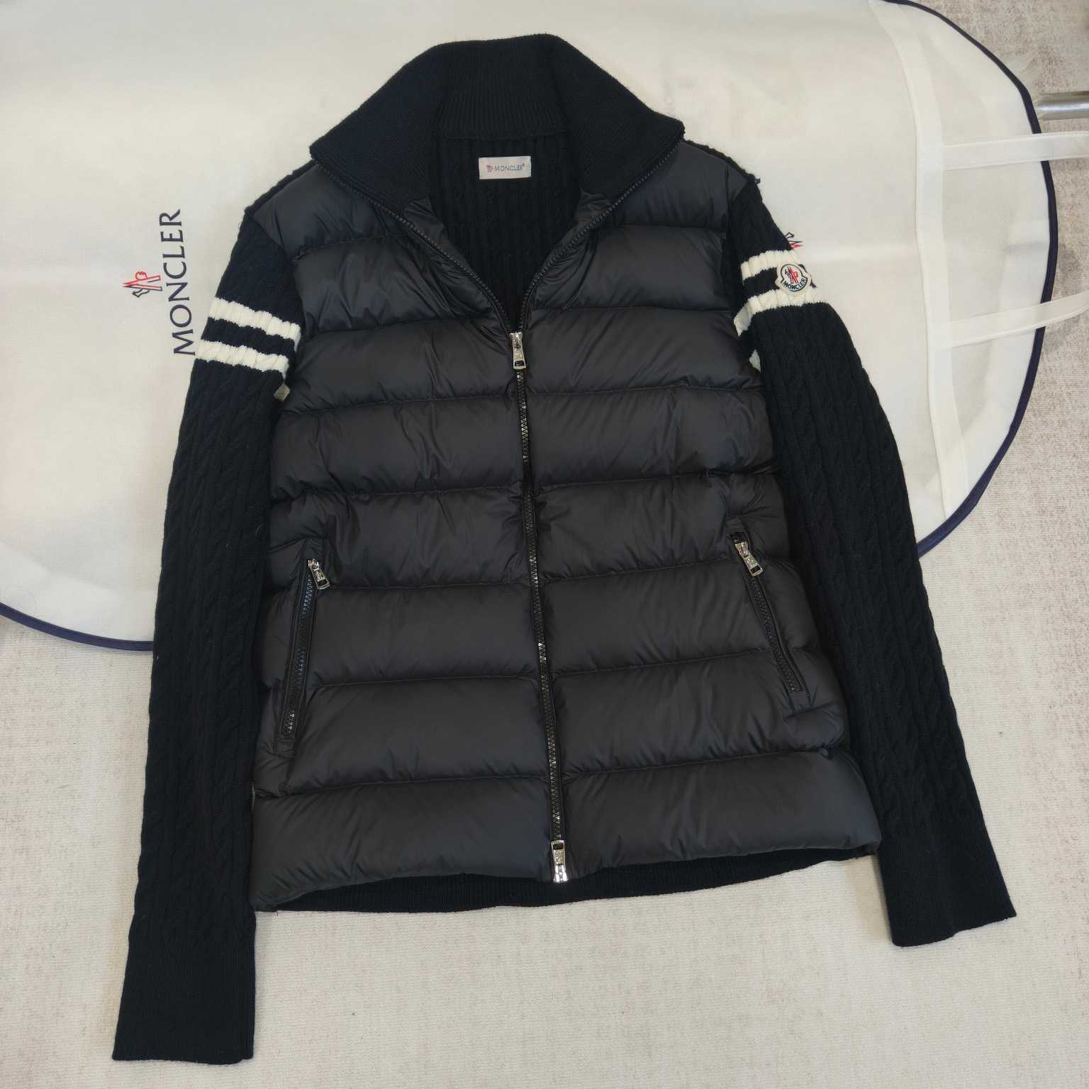Moncler Padded Wool Zip-Up Cardigan - DesignerGu