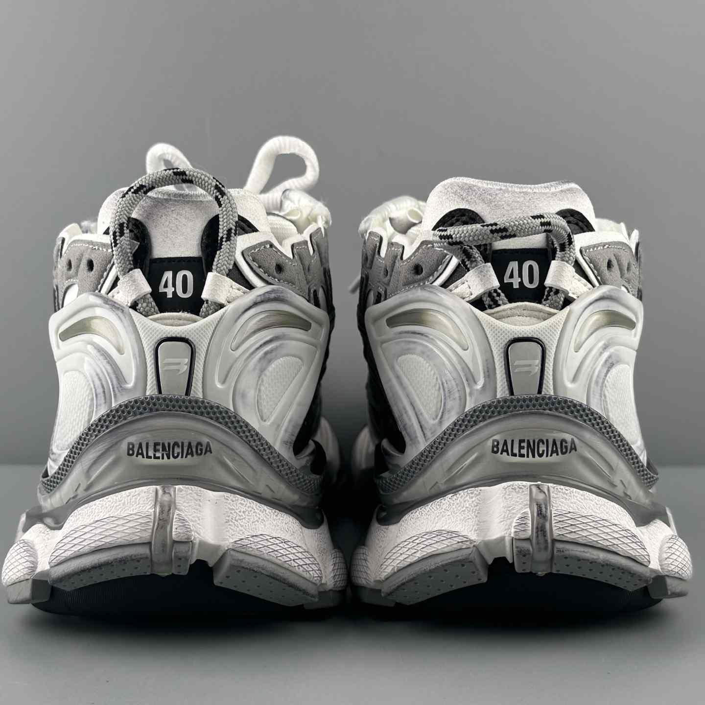 Balenciaga Runner Sneaker In Grey, White And Black - DesignerGu