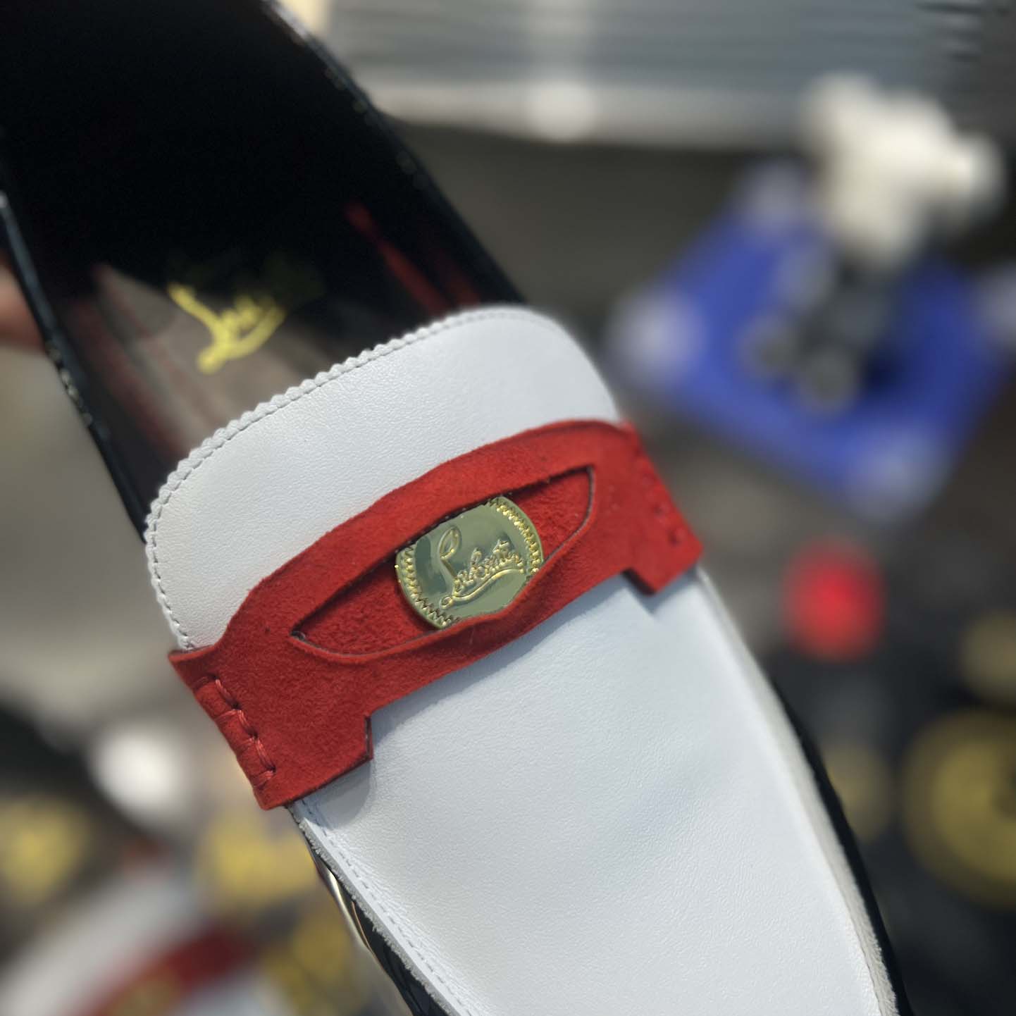 Christian Louboutin Penny Loafers - Patent calf leather  - DesignerGu