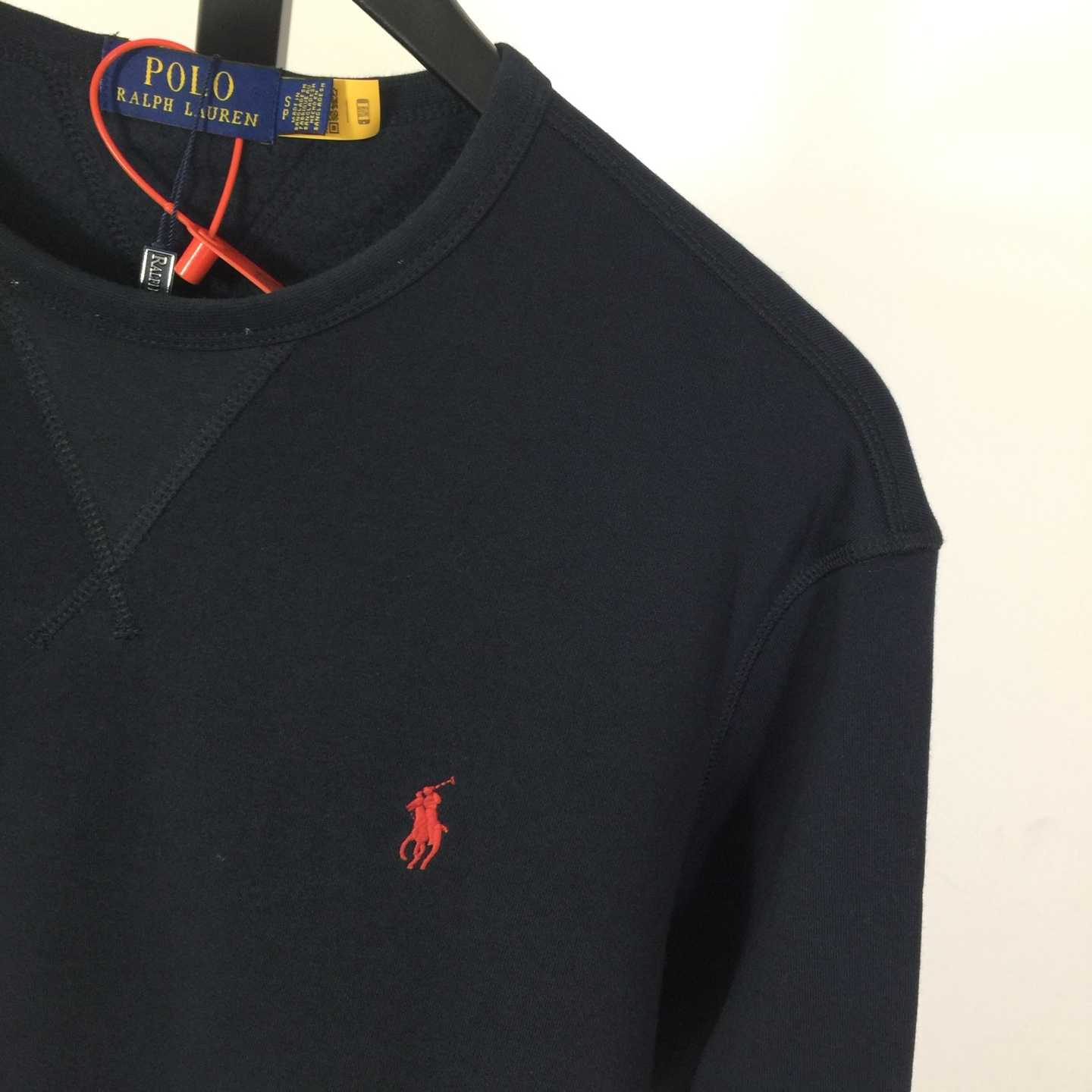 Ralph Lauren navy-blue Cotton-blend Crewneck - DesignerGu