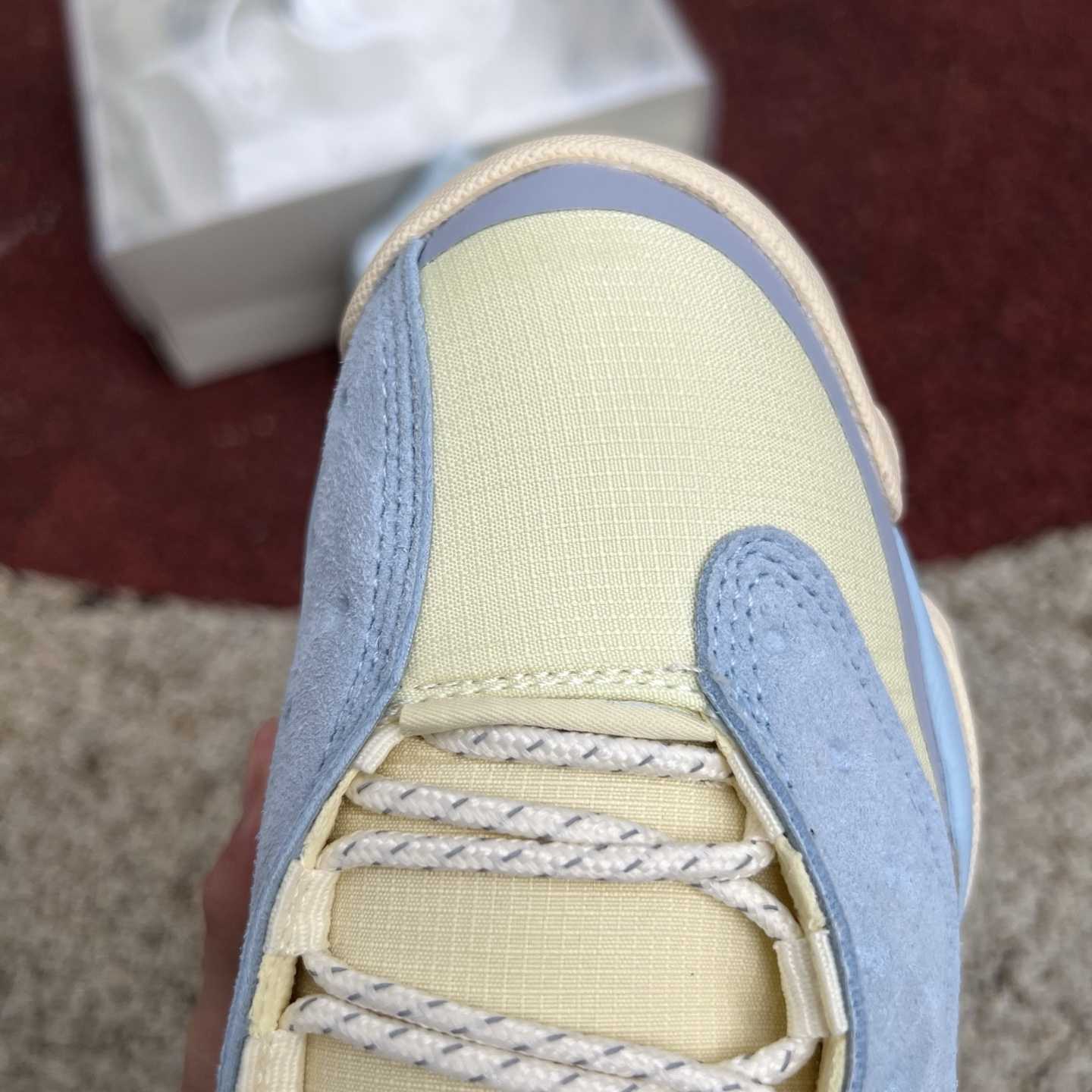 SoleFly x Air Jordan 13 “White/Light Blue” High-Top Lifestyle Sneakers DX5763-100 - DesignerGu