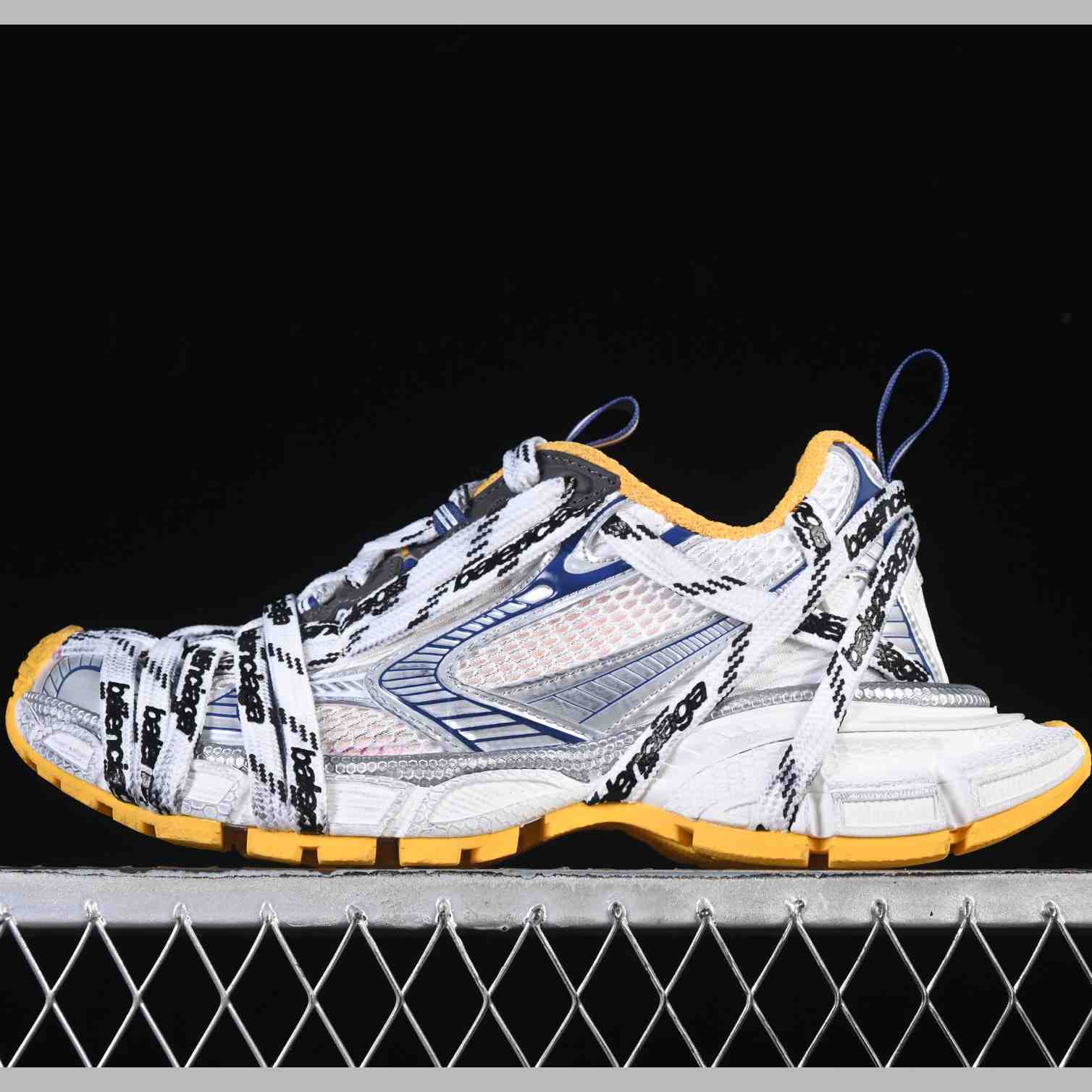  Balenciaga 3XL “White Yellow” Mesh Lace-Up Sneaker - DesignerGu