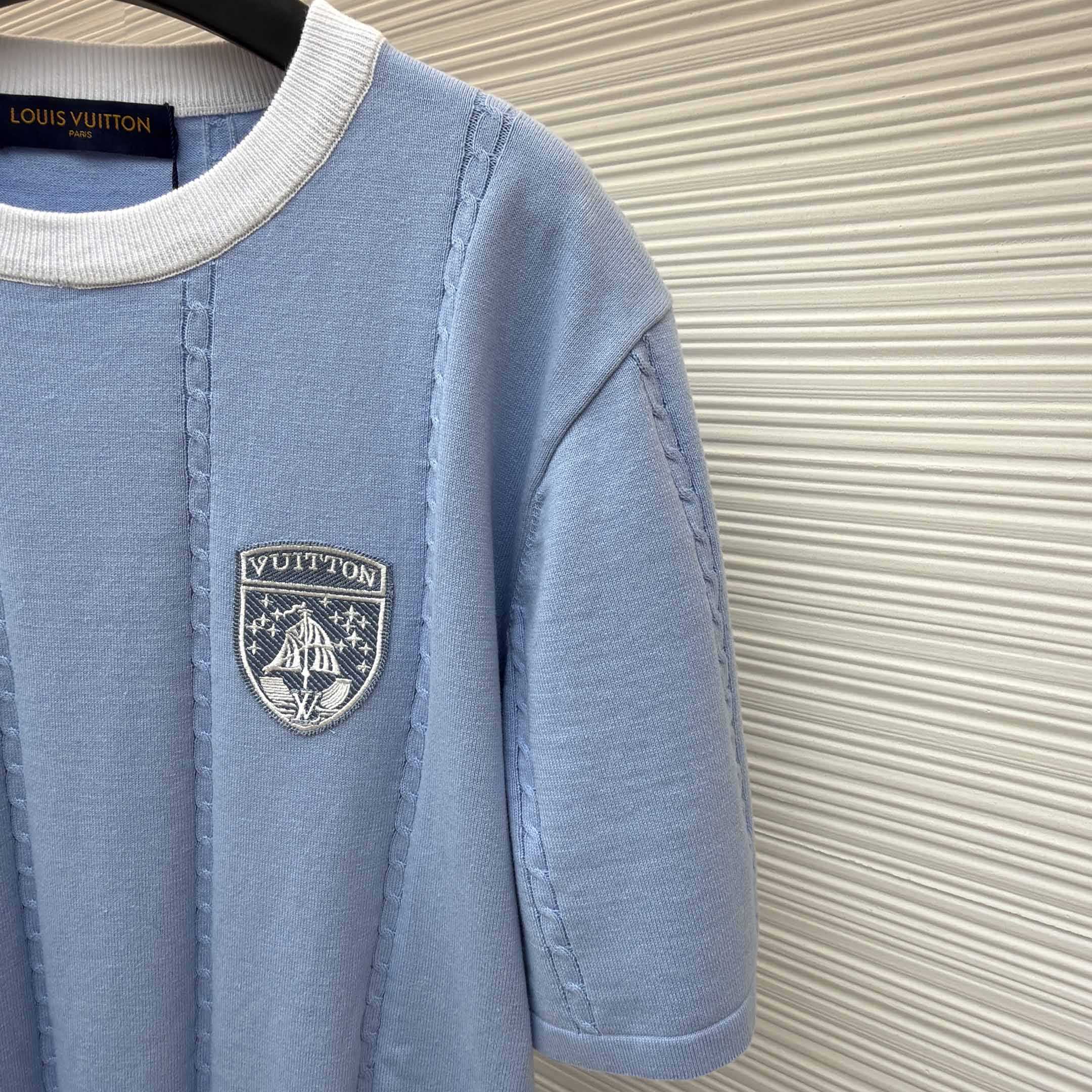 Louis Vuitton Silk-Cotton Short-Sleeved Crewneck   1AIJYL - DesignerGu