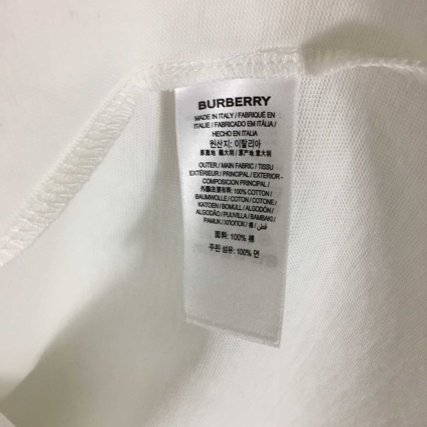 Burberry Check Cursive Logo Cotton T-shirt - DesignerGu