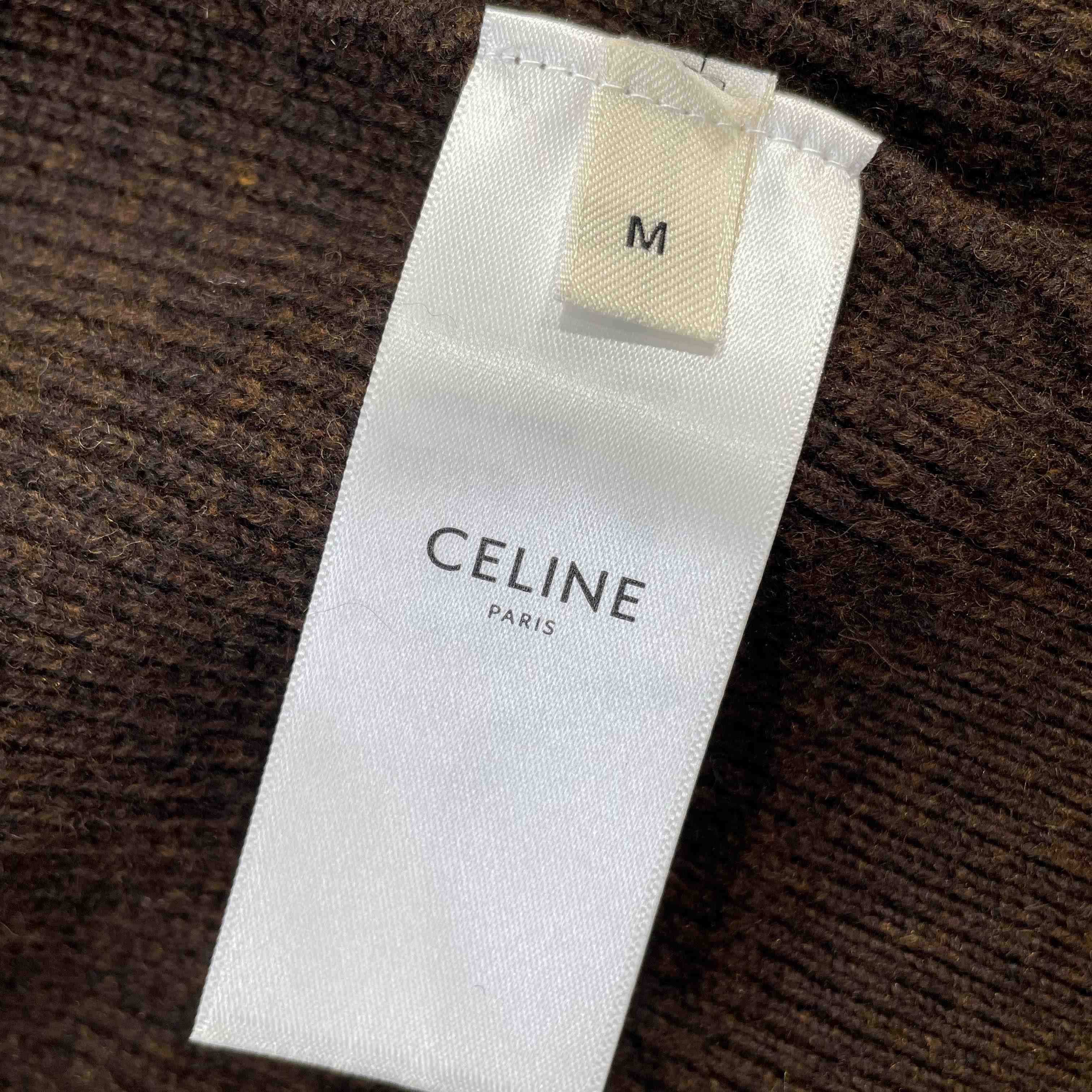 Celine Triomphe Trucker Sweater In Ribbed Wool - DesignerGu