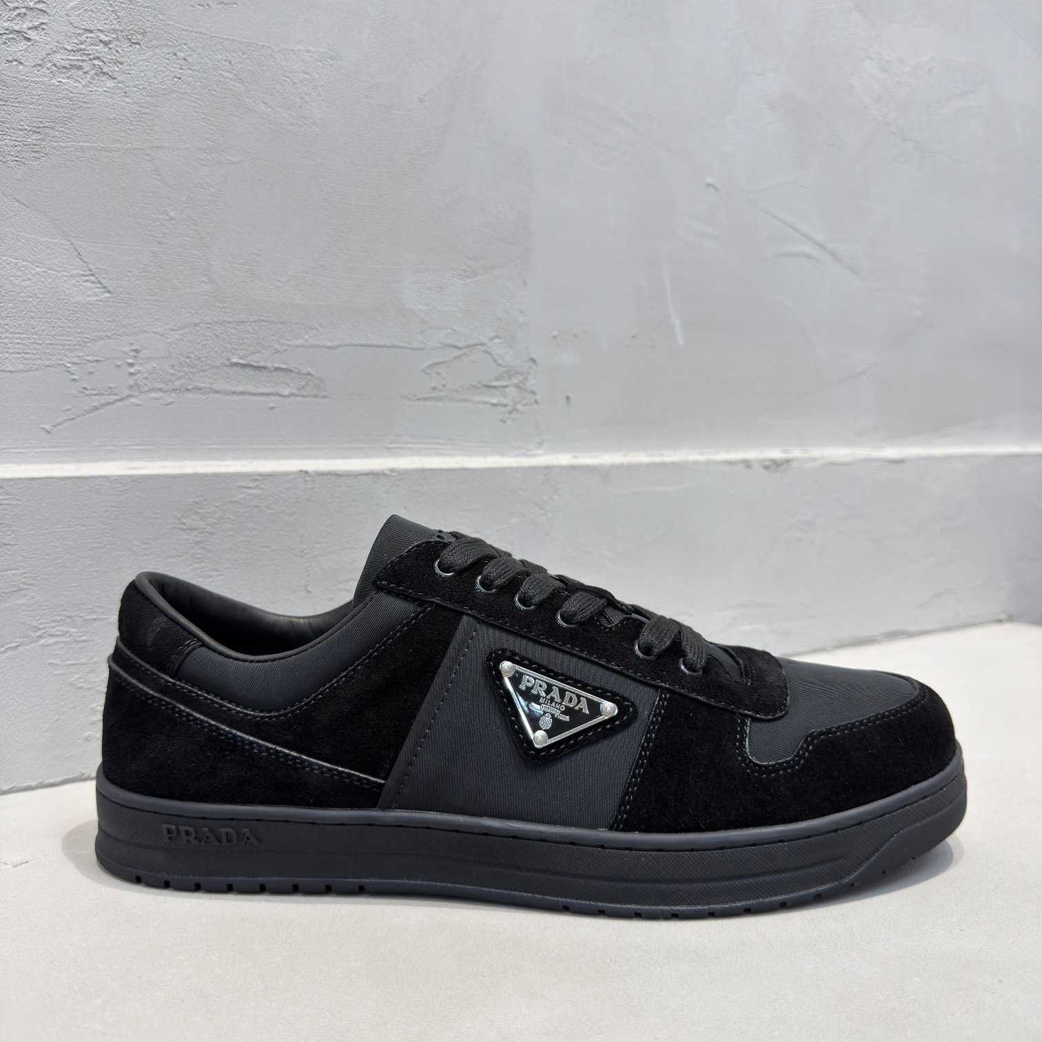Prada Downtown Re-Nylon And Suede Sneakers - DesignerGu