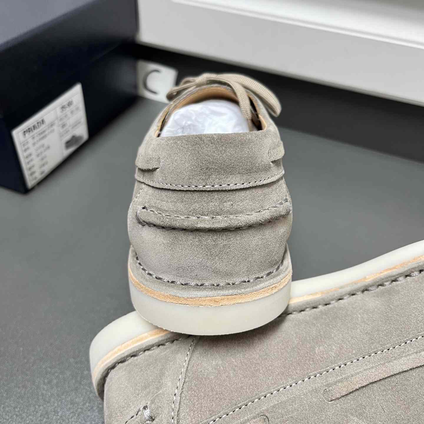 Prada Bleached Suede Loafers - DesignerGu