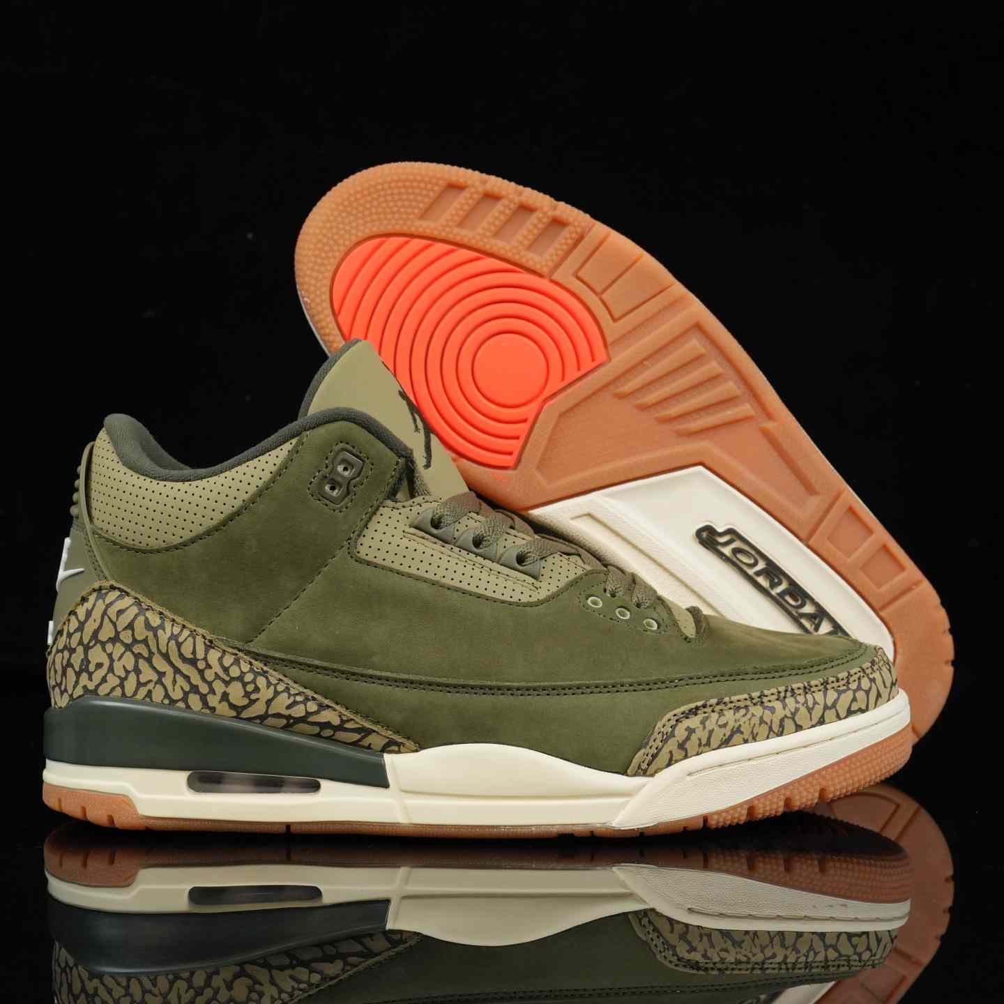 Air Jordan 3 “Medium Olive” Retro Lifestyle Sneakers DN3707-202 - DesignerGu