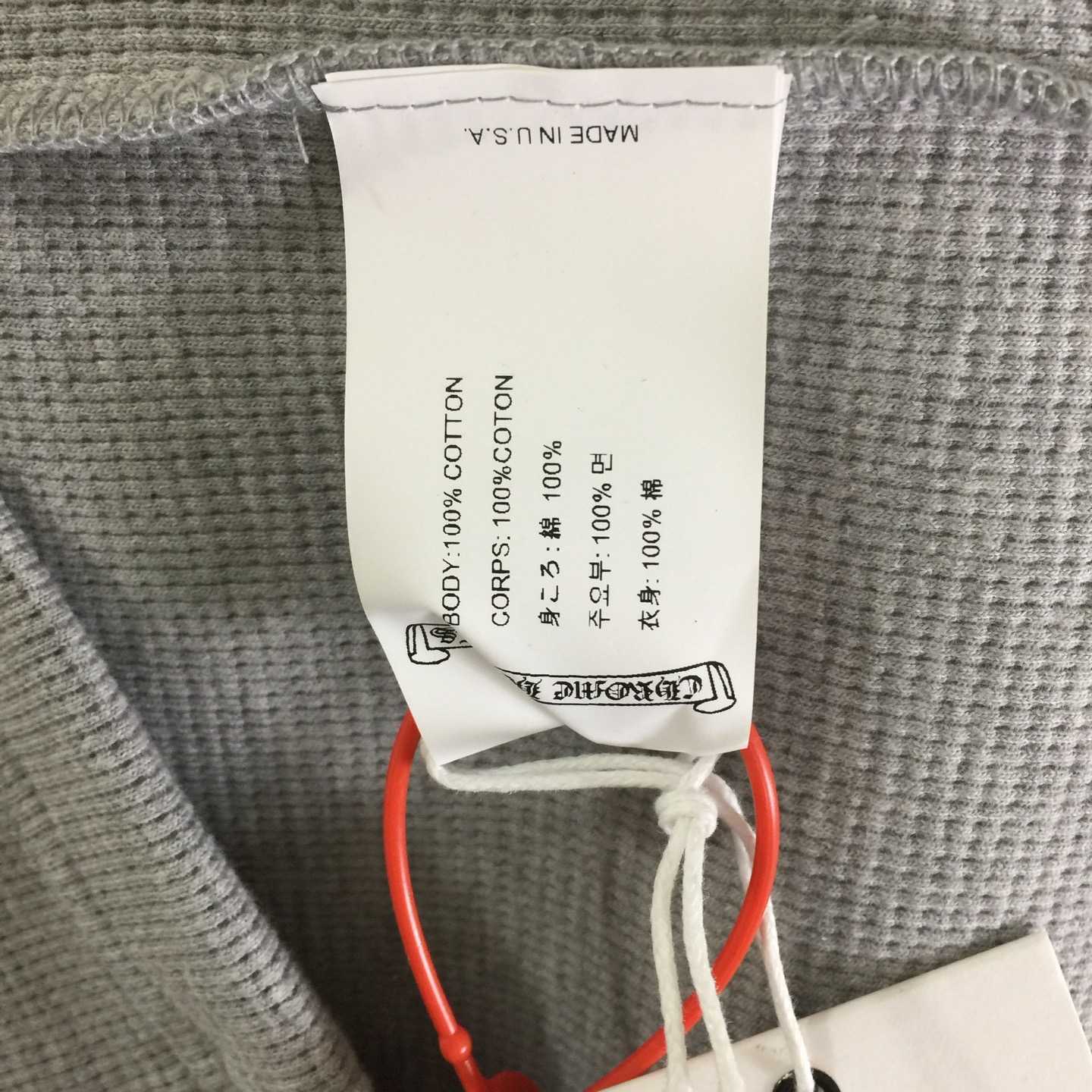 Chrome Hearts Waffle Henley Collar Long Sleeves - DesignerGu