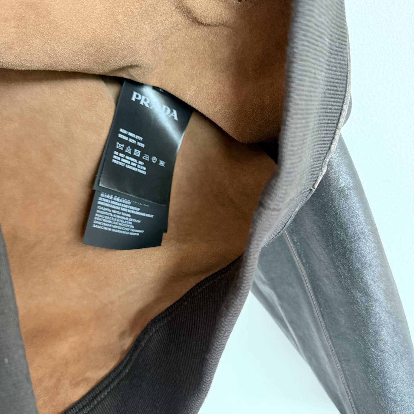 Prada Leather Hoodie - DesignerGu