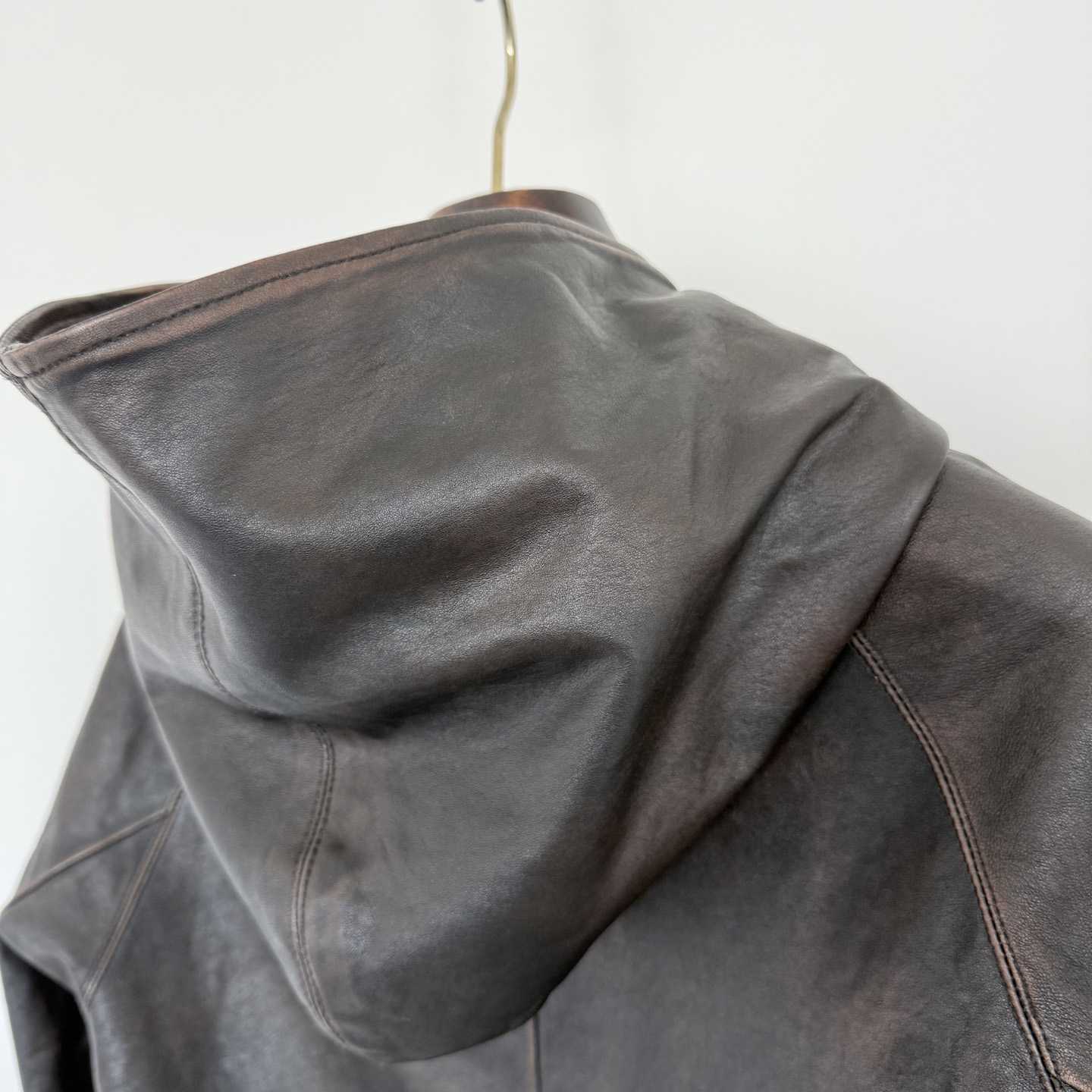 Prada Leather Hoodie - DesignerGu