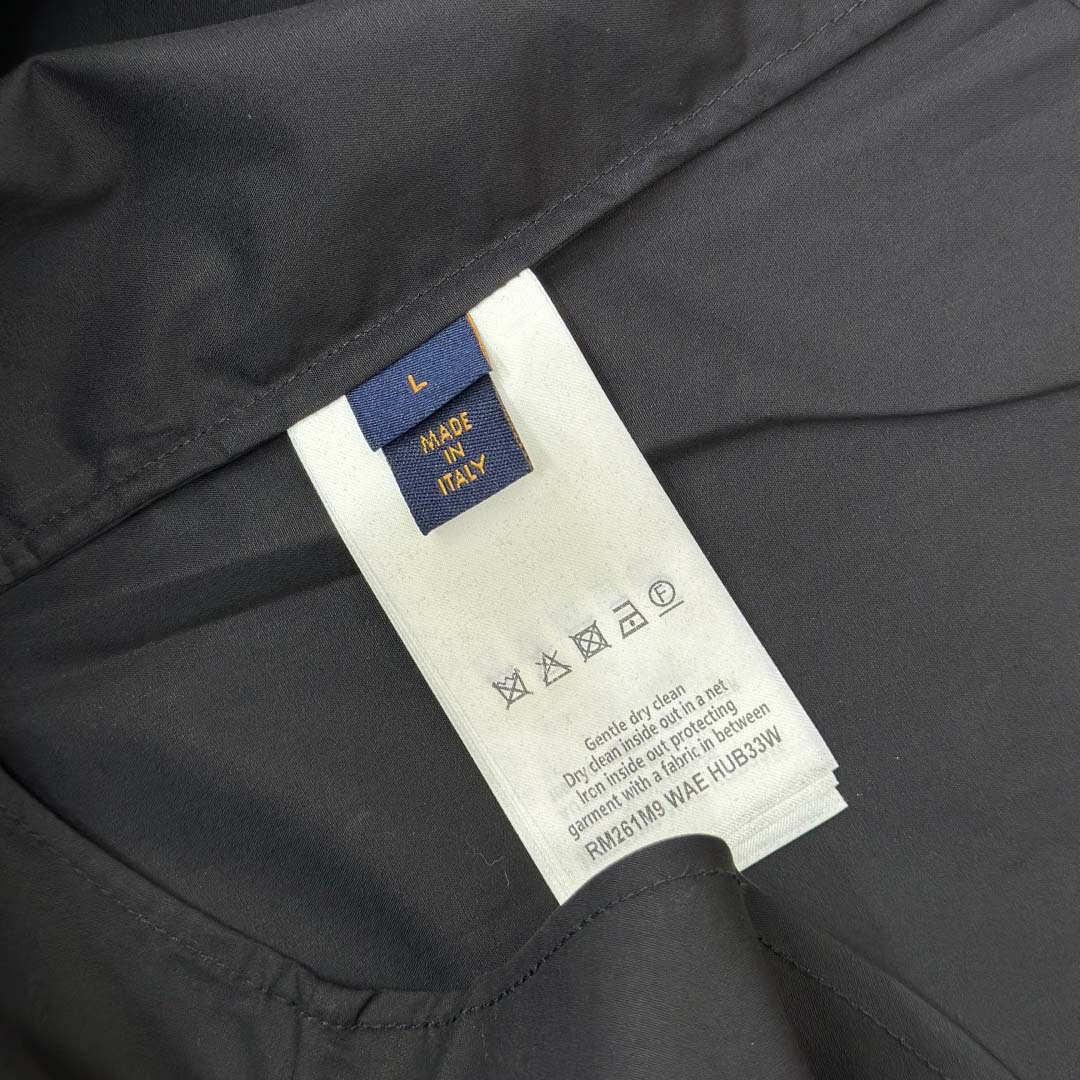 Louis Vuitton Embossed Signature Long-Sleeved Cotton Shirt    - DesignerGu